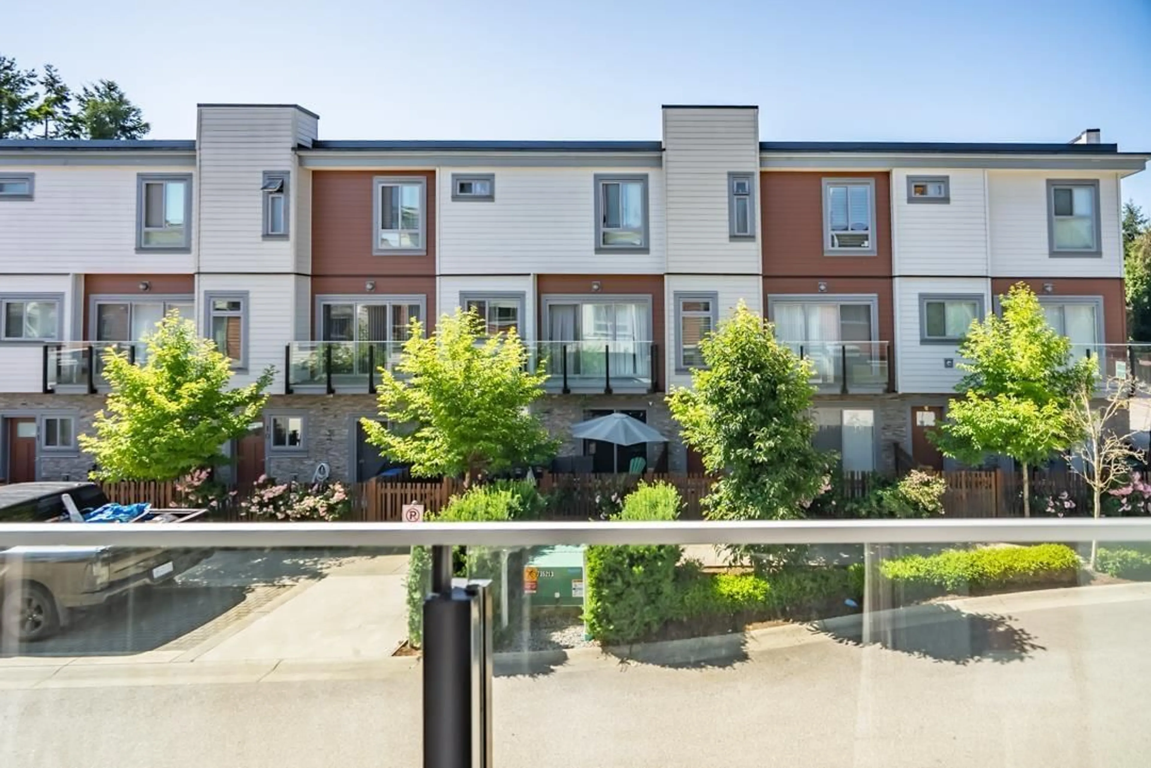 A pic from outside/outdoor area/front of a property/back of a property/a pic from drone, street for 3 - 13328 96, Surrey British Columbia V3V1Y4