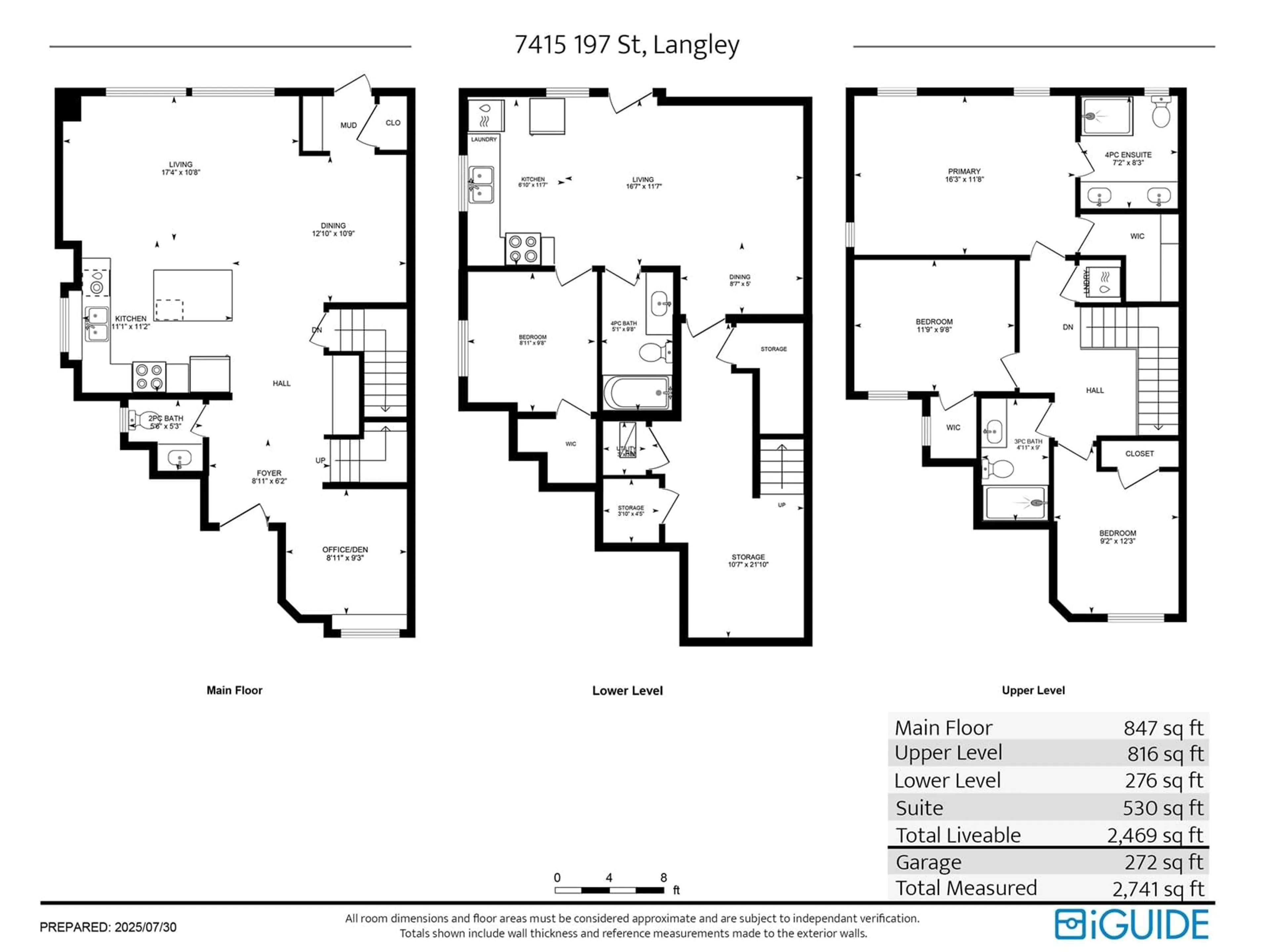 Floor plan for 7415 197, Langley British Columbia V2Y3R6