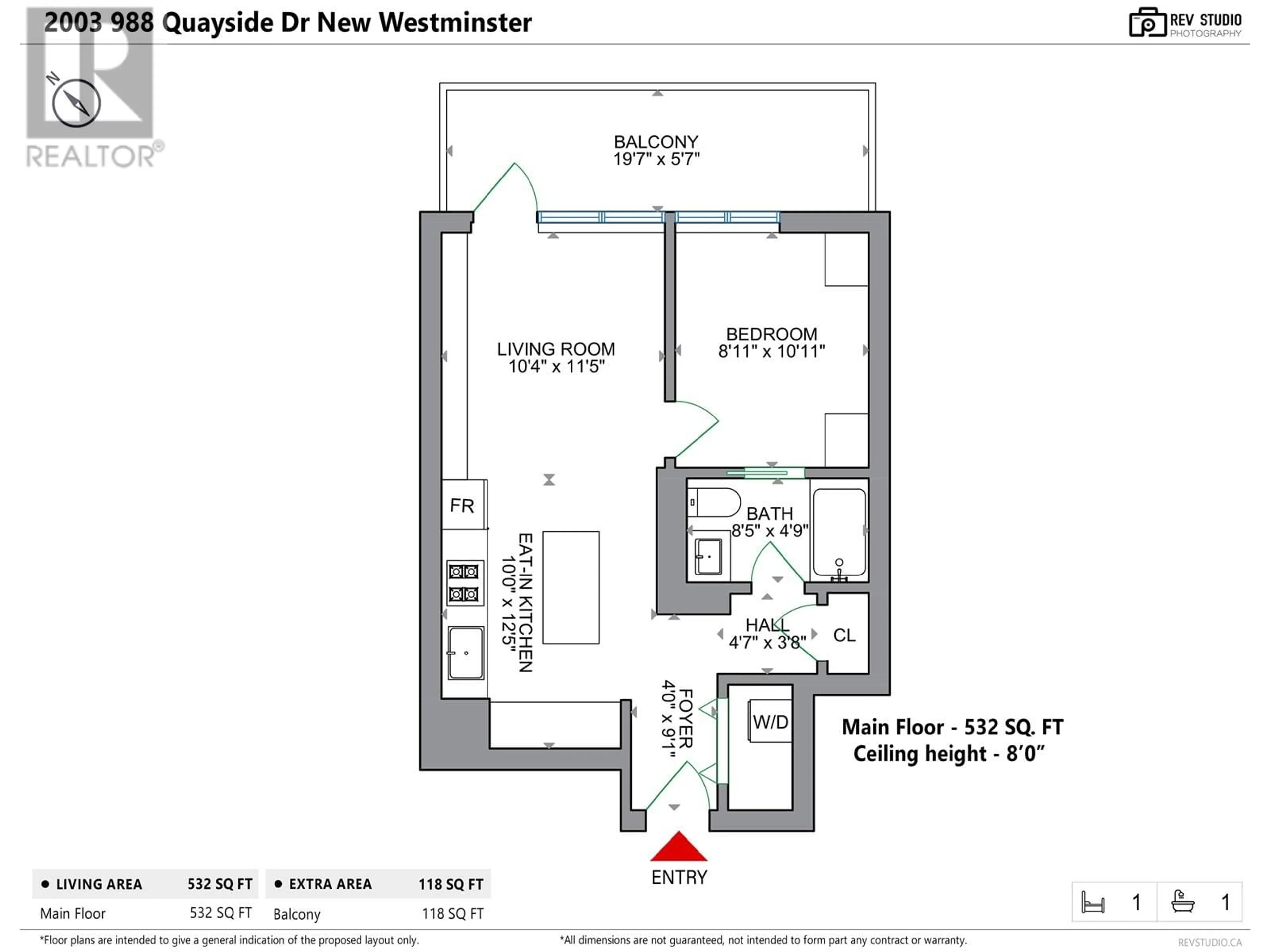 Floor plan for 2003 - 988 QUAYSIDE DRIVE, New Westminster British Columbia V3M0L5