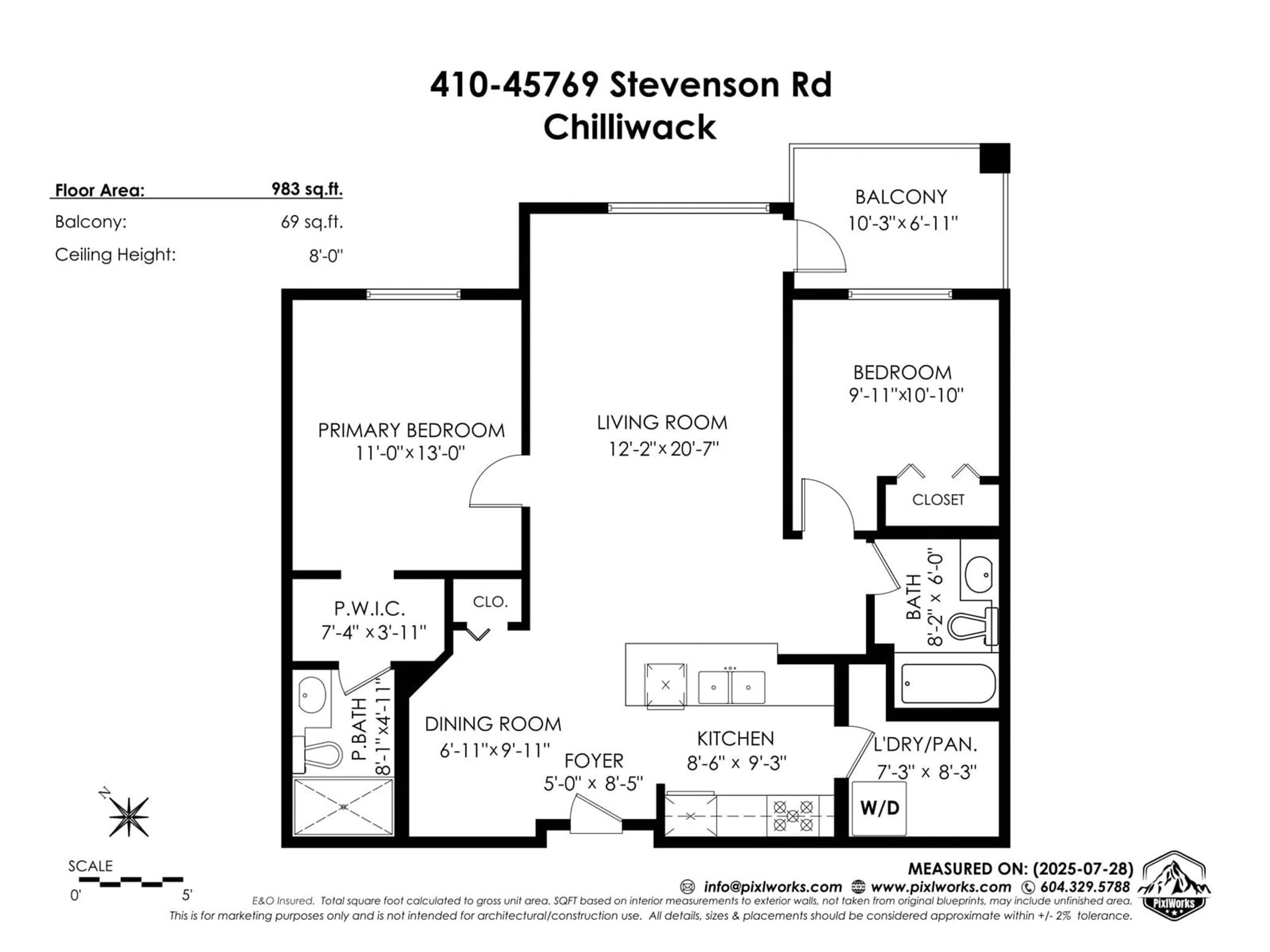 Floor plan for 410 - 45769 STEVENSON ROAD, Chilliwack British Columbia V2R5Z2
