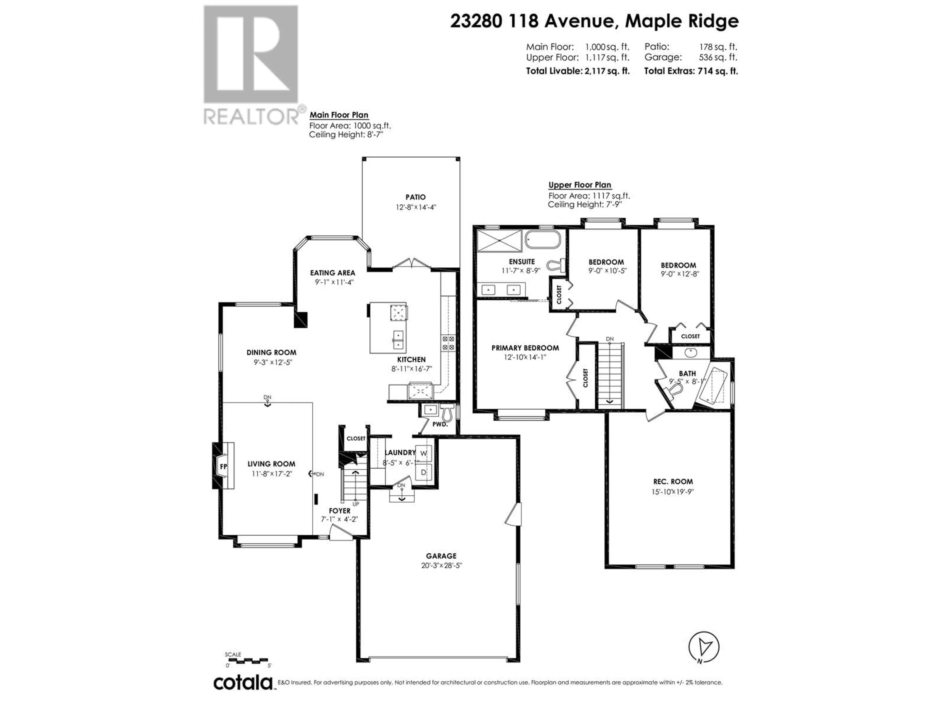 Floor plan for 23280 118 AVENUE, Maple Ridge British Columbia V2X9J1