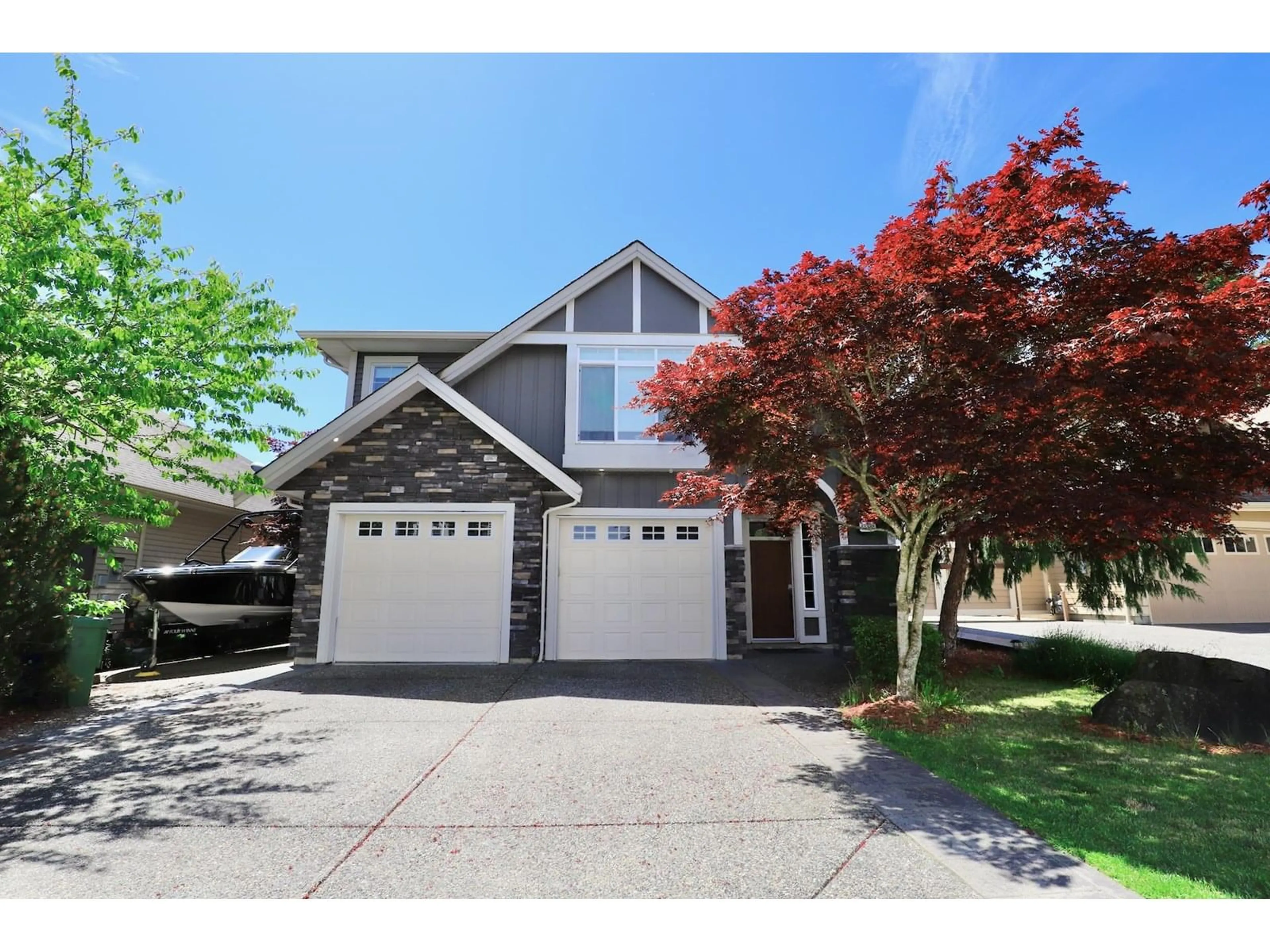 Home with vinyl exterior material, street for 45398 MAGDALENA PLACE, Cultus Lake British Columbia V2R0K7