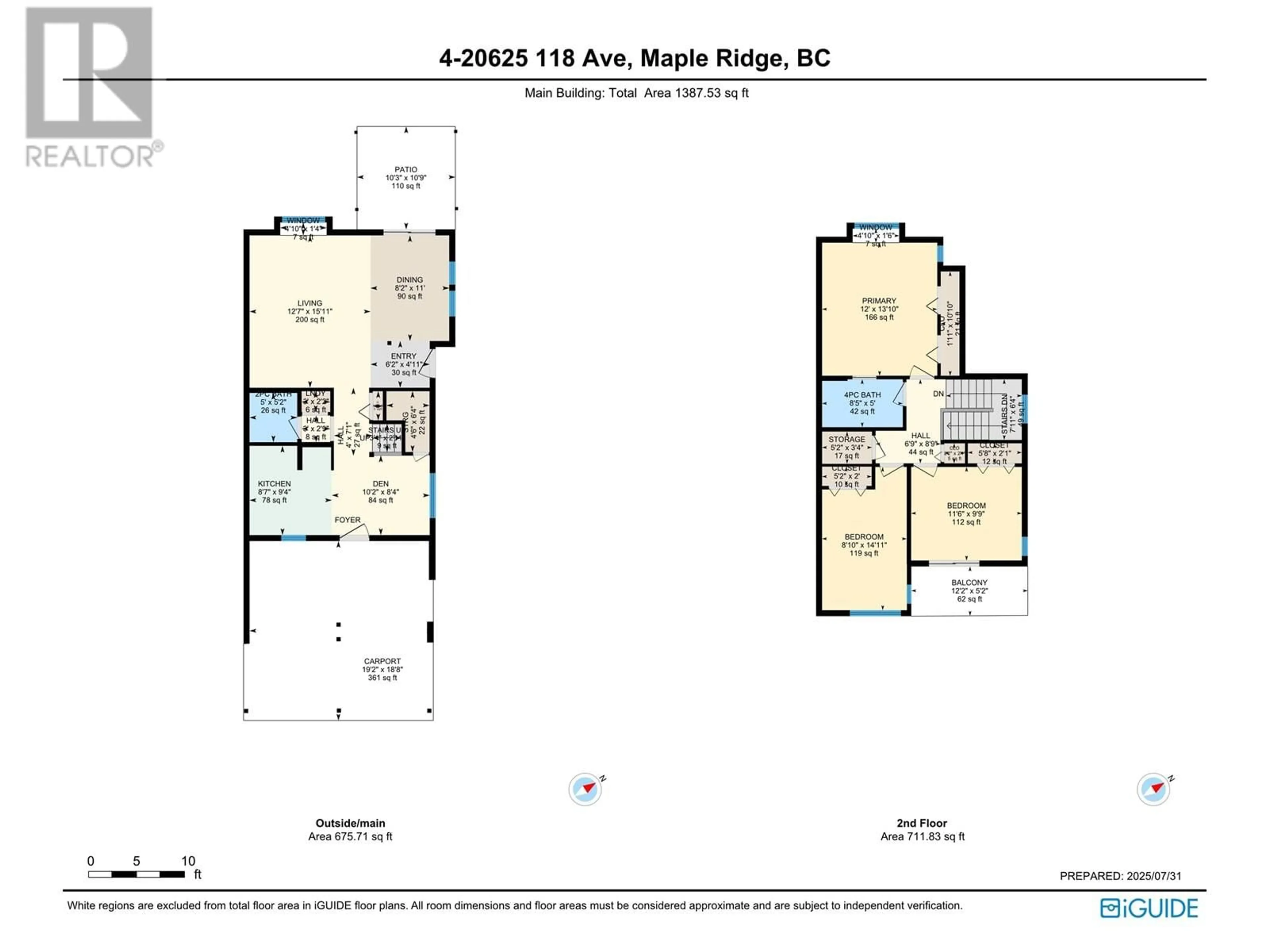 Floor plan for 4 - 20625 118 AVENUE, Maple Ridge British Columbia V2X0R1