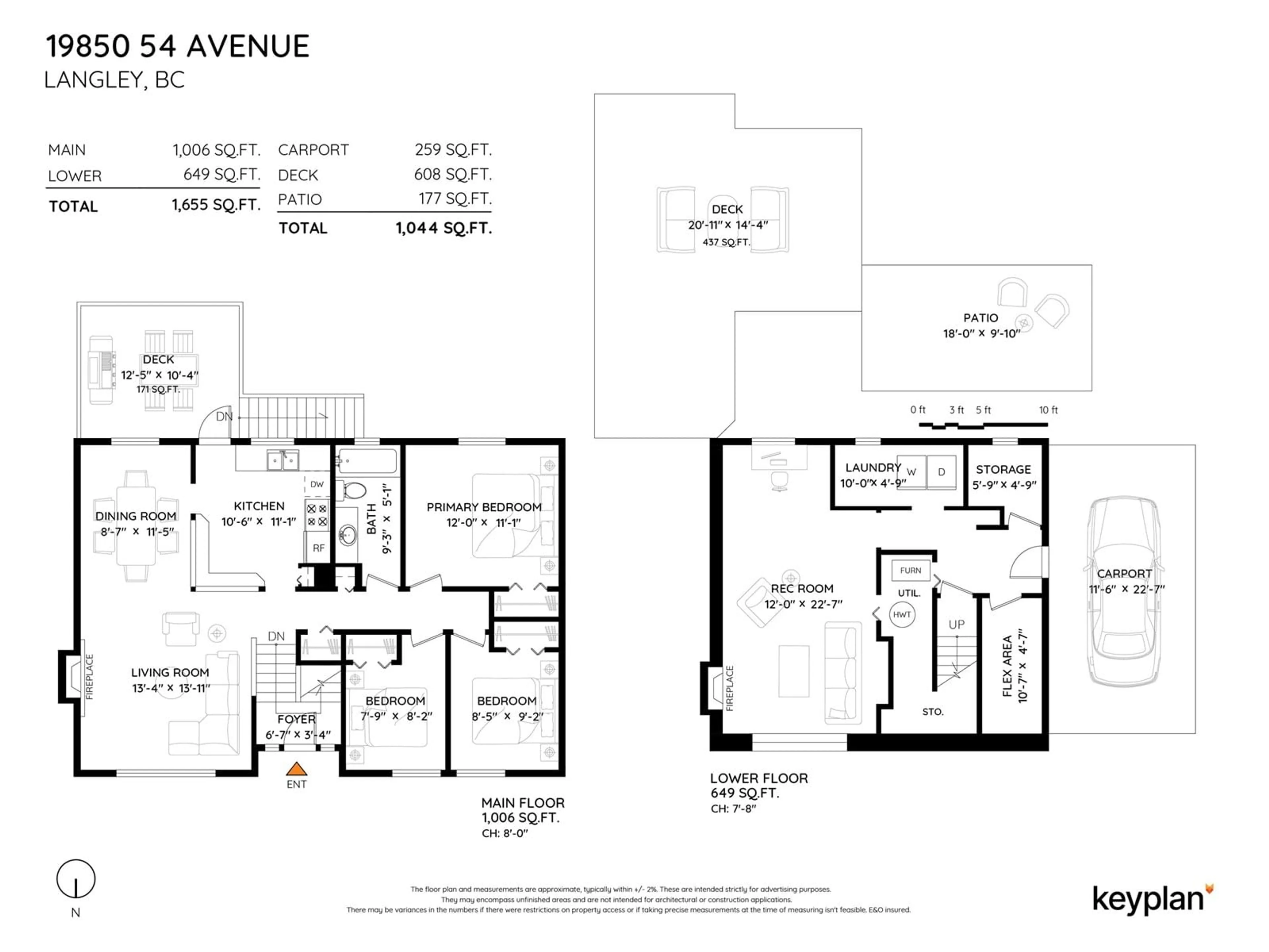 Floor plan for 19850 54, Langley British Columbia V3A3V9