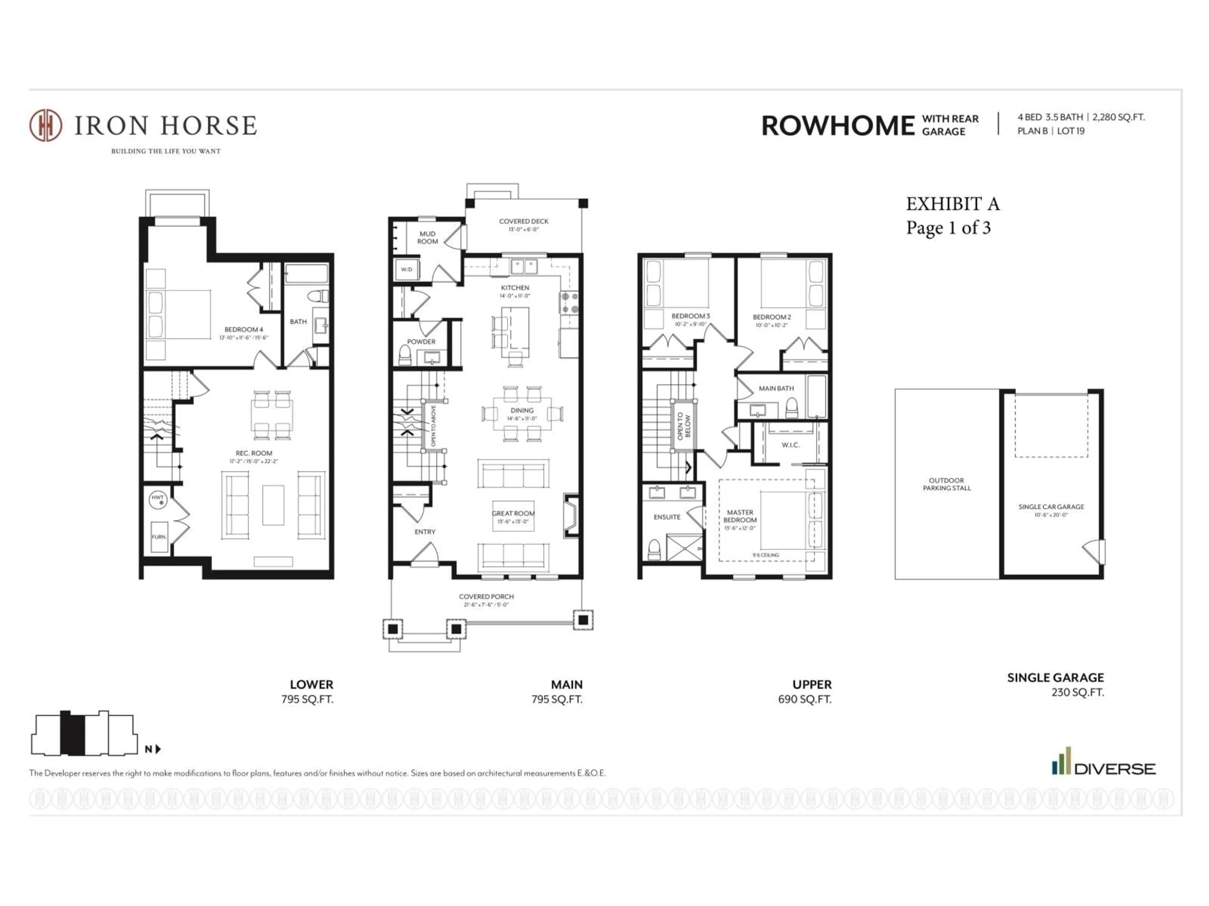 Floor plan for 19 - 46211 PROMONTORY ROAD, Chilliwack British Columbia V2R6E4