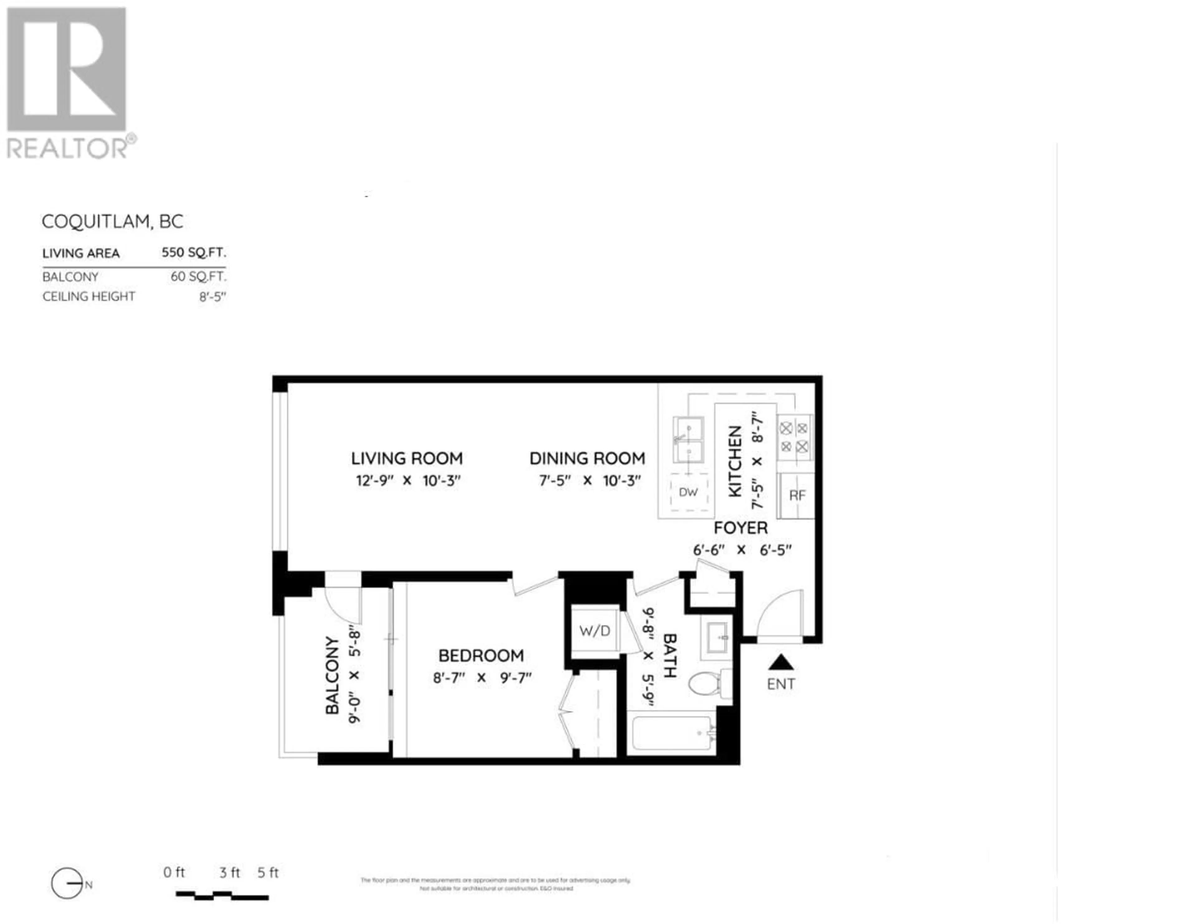 Floor plan for 3505 - 2975 ATLANTIC AVENUE, Coquitlam British Columbia V3B0C5