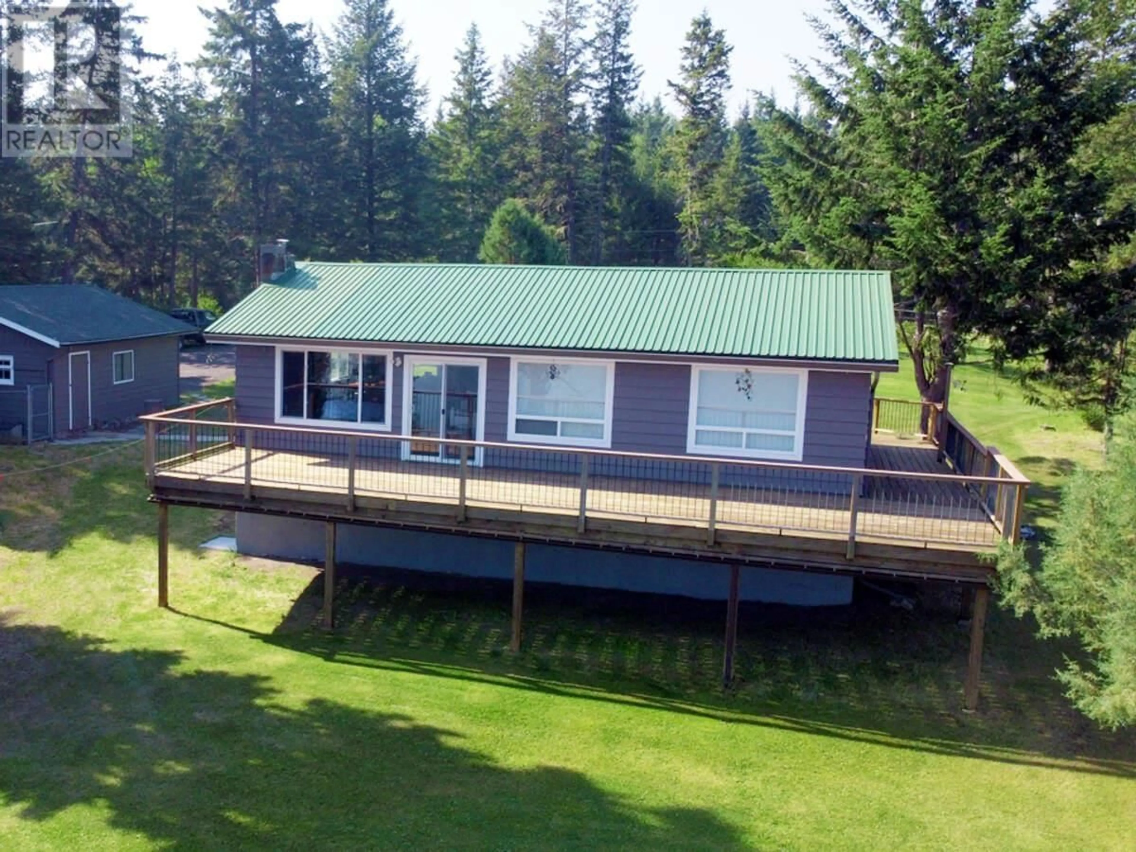 A pic from outside/outdoor area/front of a property/back of a property/a pic from drone, water/lake/river/ocean view for 4803 LAKEVIEW ROAD, Lac La Hache British Columbia V0K1T0