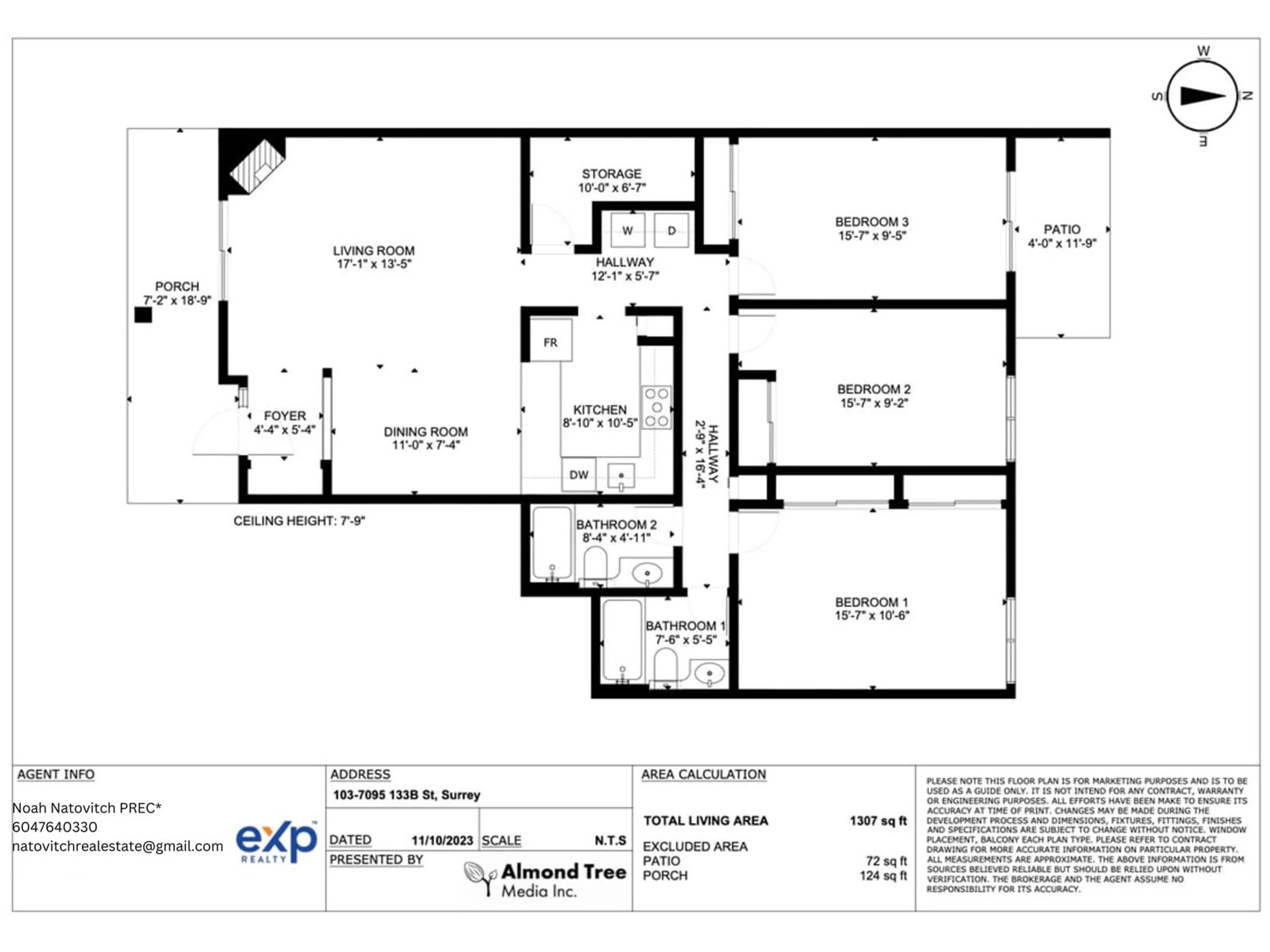 Floor plan for 7095 133B, Surrey British Columbia V3W8A3