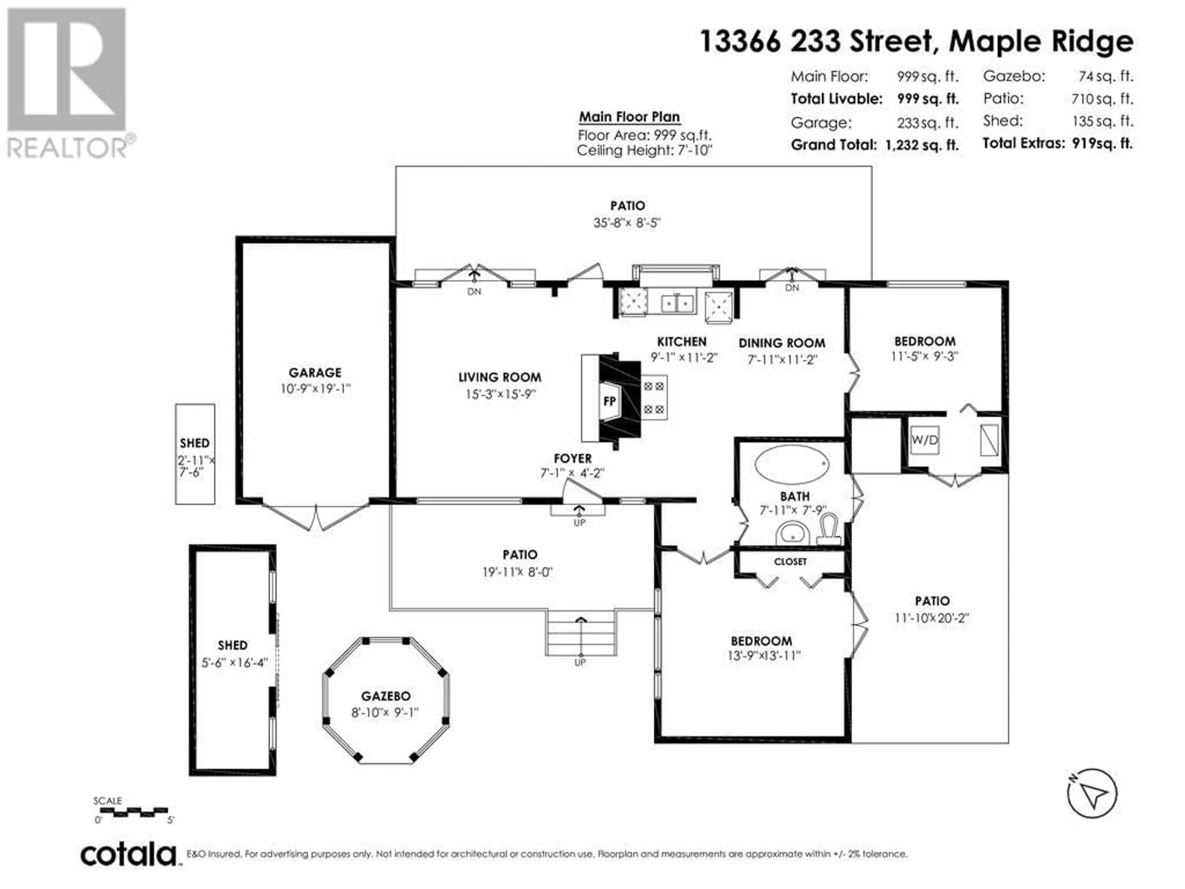 Floor plan for 13366 233 STREET, Maple Ridge British Columbia V4R2R6