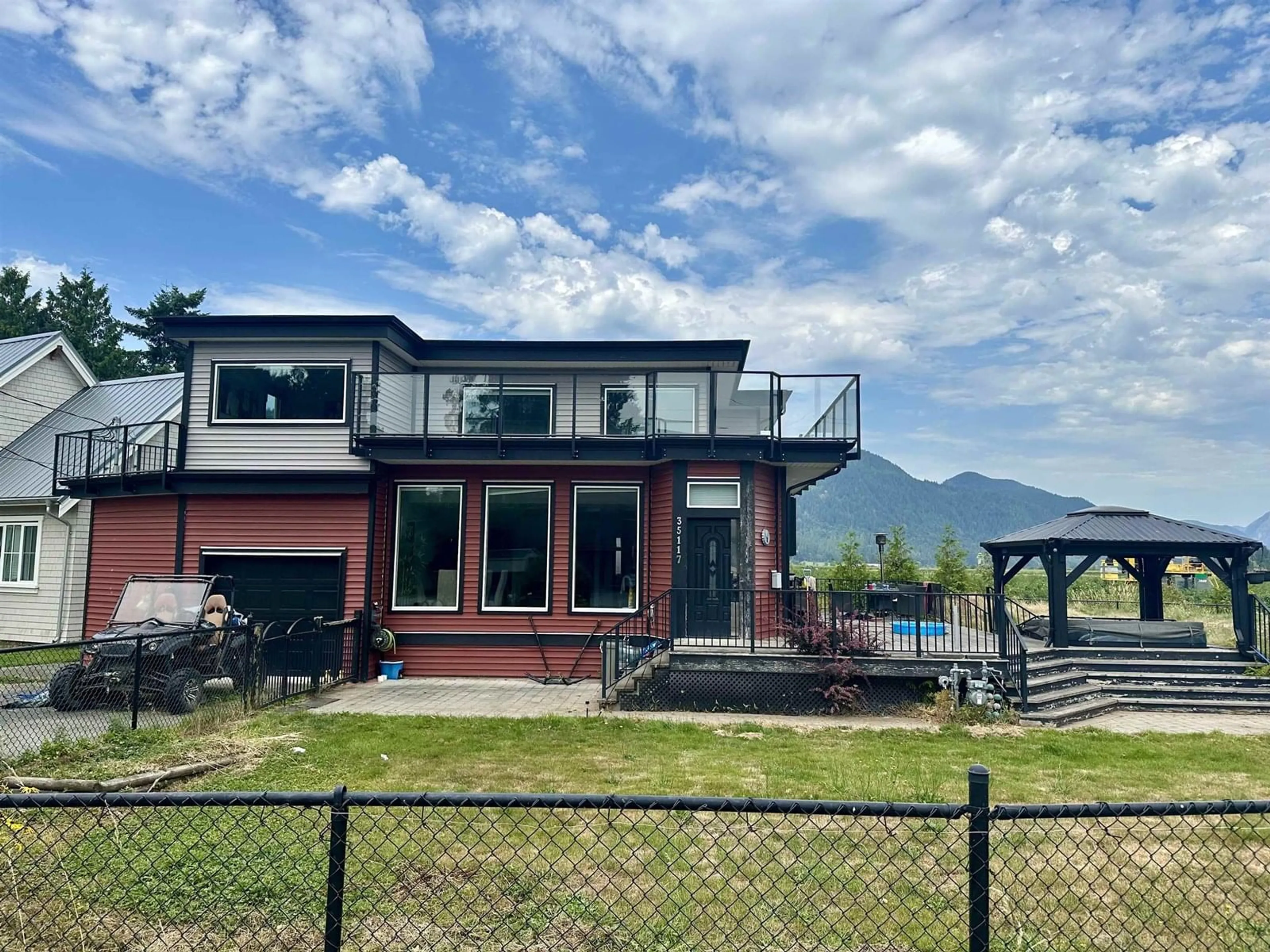 A pic from outside/outdoor area/front of a property/back of a property/a pic from drone, mountain view for 35117 NORTH SWARD, Mission British Columbia V2V7H1