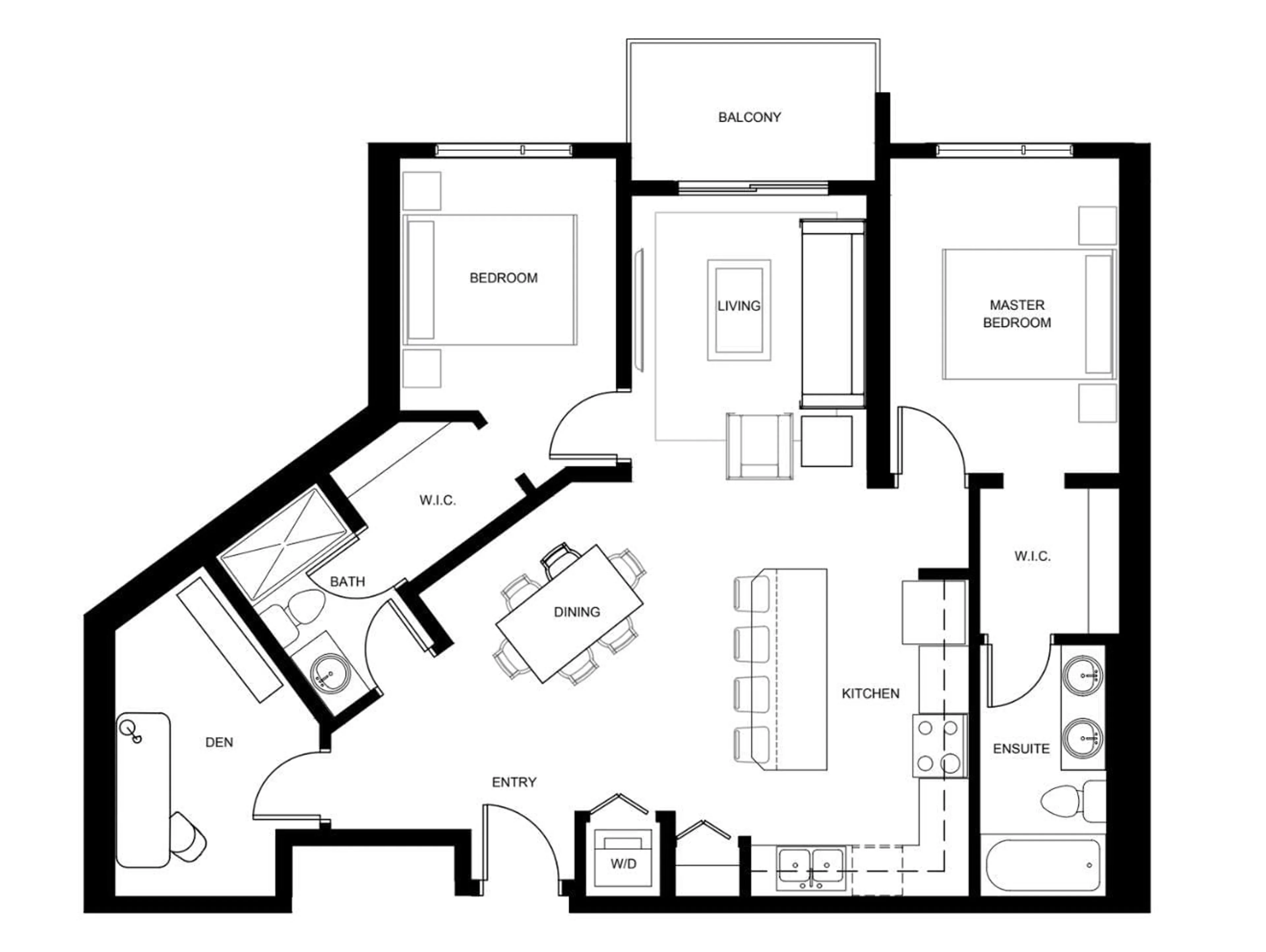 Floor plan for 120 - 5486 199A, Langley British Columbia V3A0N6