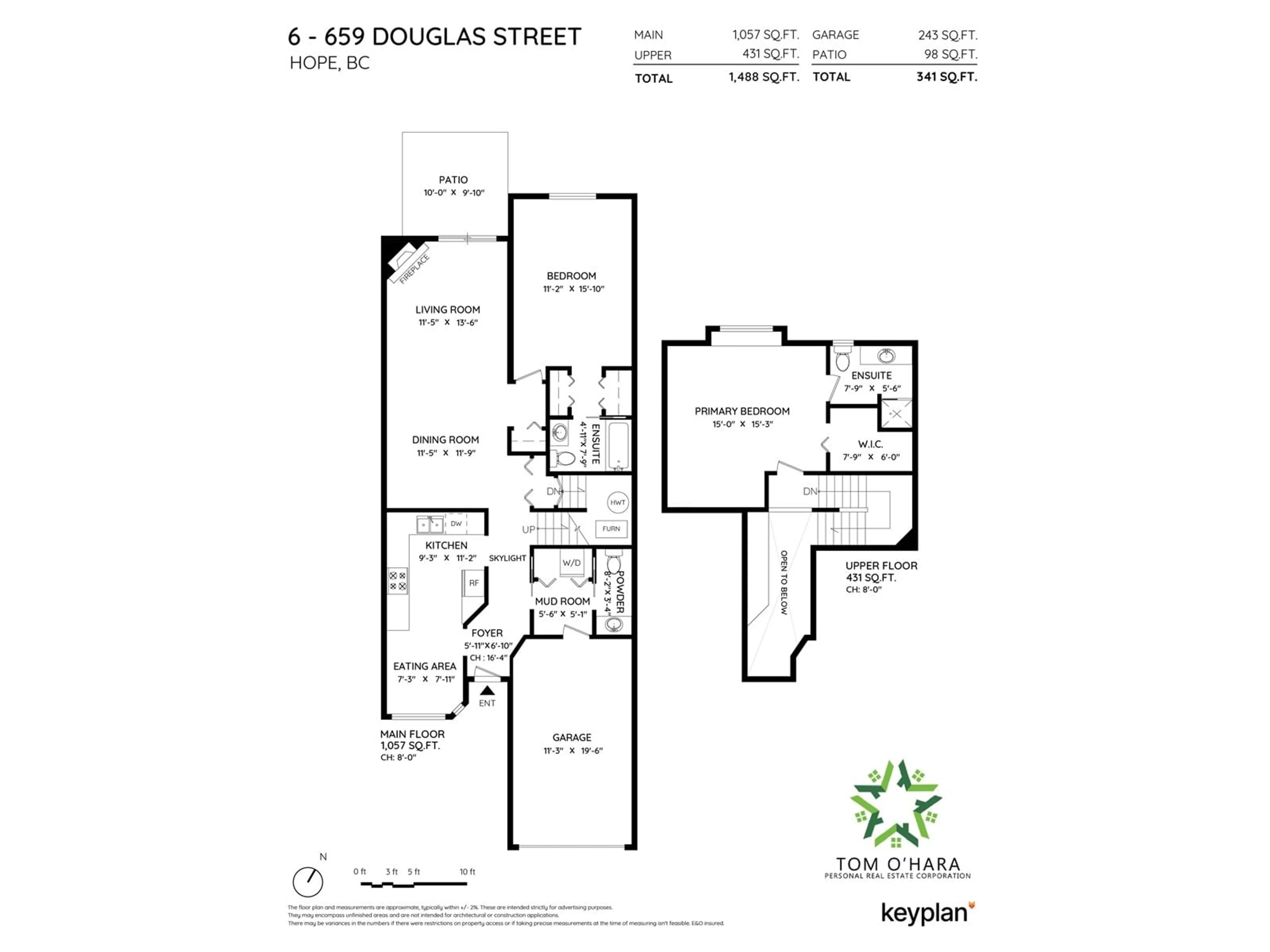 Floor plan for 6 - 659 DOUGLAS STREET, Hope British Columbia V0X1L4