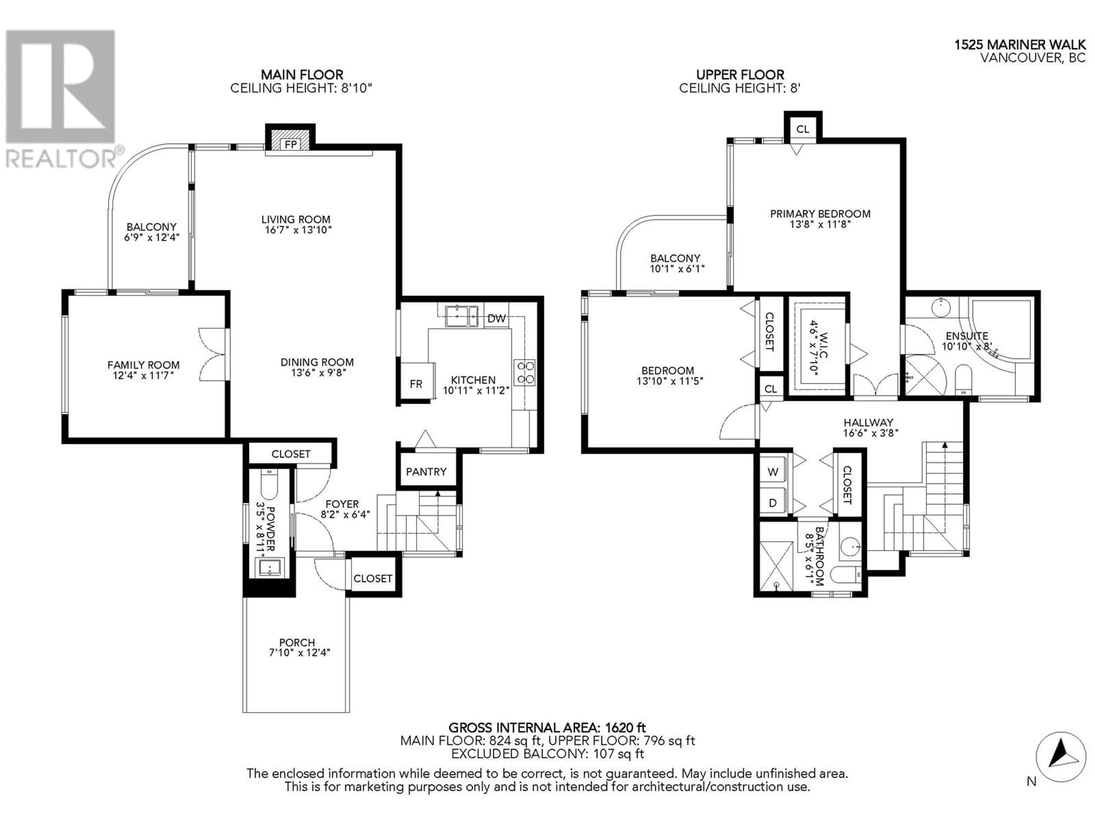 Floor plan for 1525 MARINER WALK, Vancouver British Columbia V6J5A6