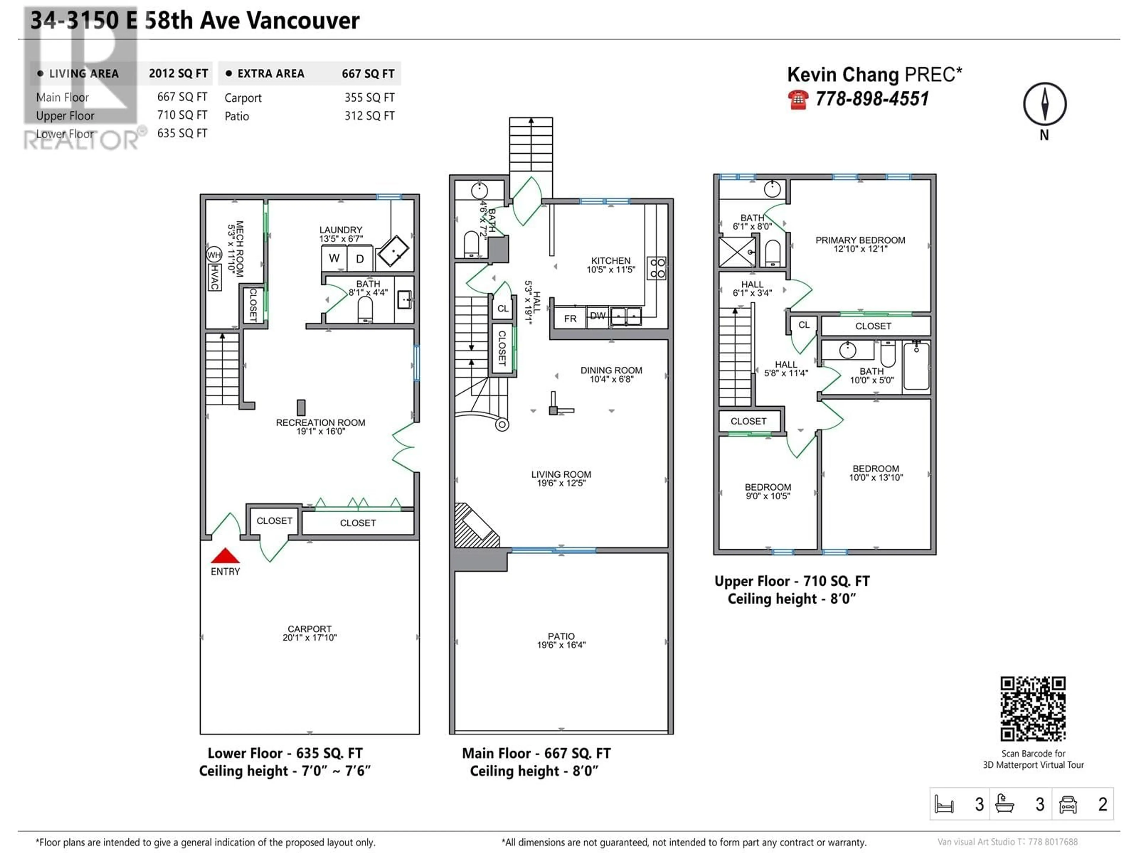 Floor plan for 34 - 3150 58TH AVENUE, Vancouver British Columbia V5S3S9