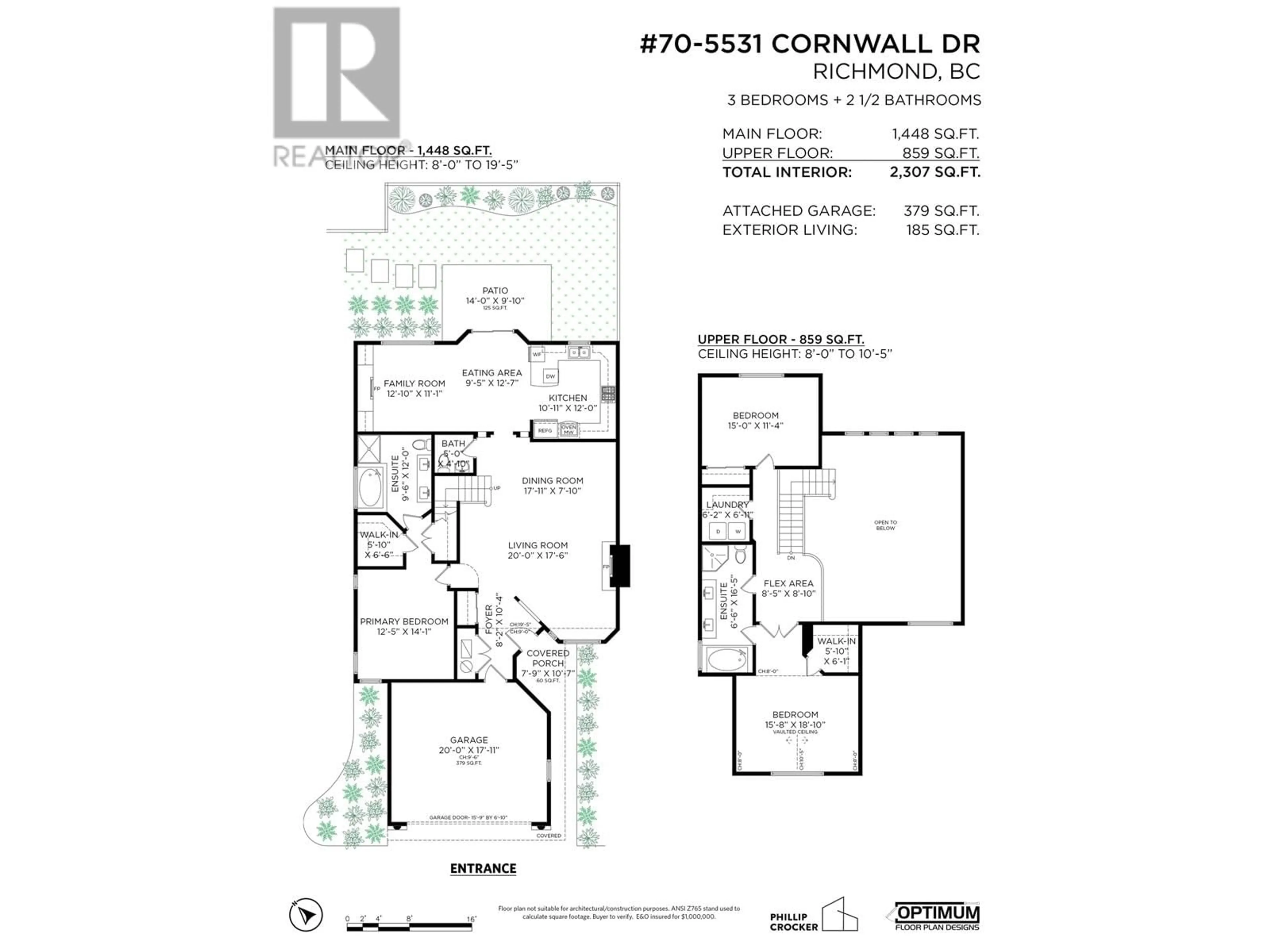 Floor plan for 70 - 5531 CORNWALL DRIVE, Richmond British Columbia V7C5N7