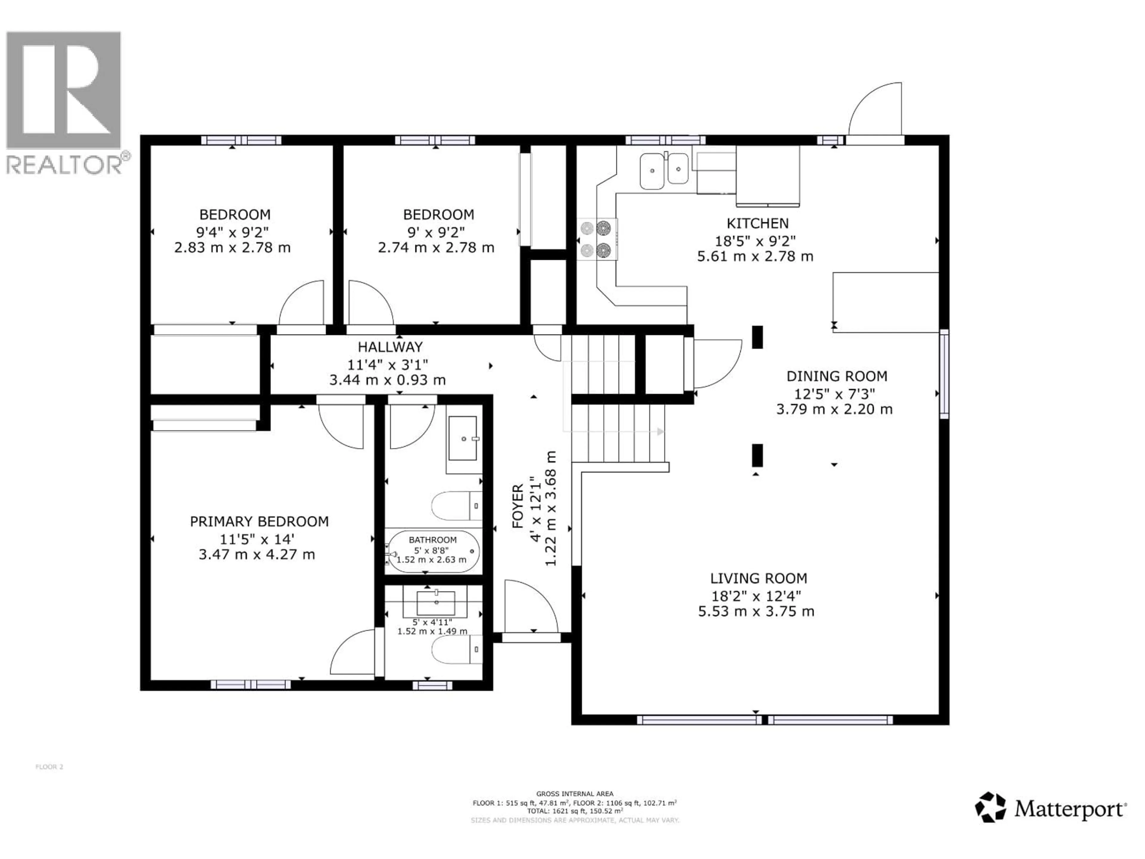 Floor plan for 1524 FIR STREET, Prince George British Columbia V2L1E4