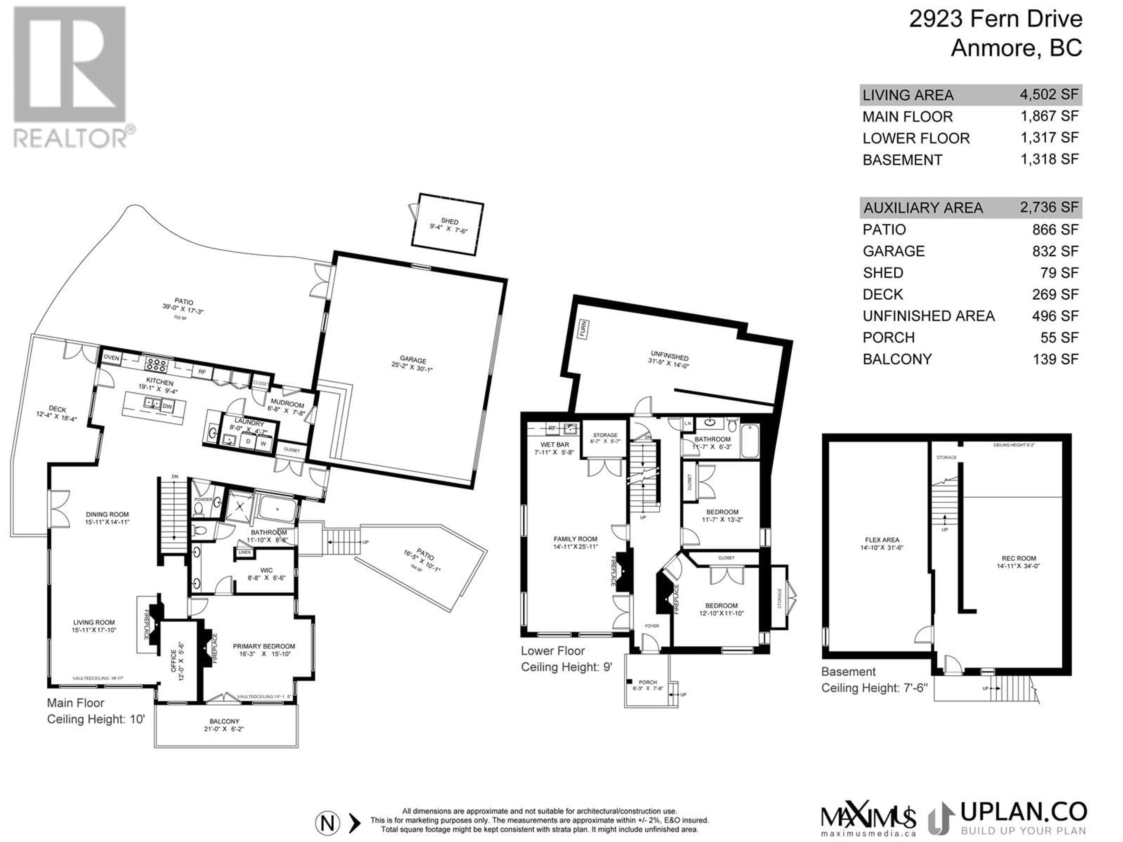 Floor plan for 2923 FERN DRIVE, Port Moody British Columbia V3H4W9