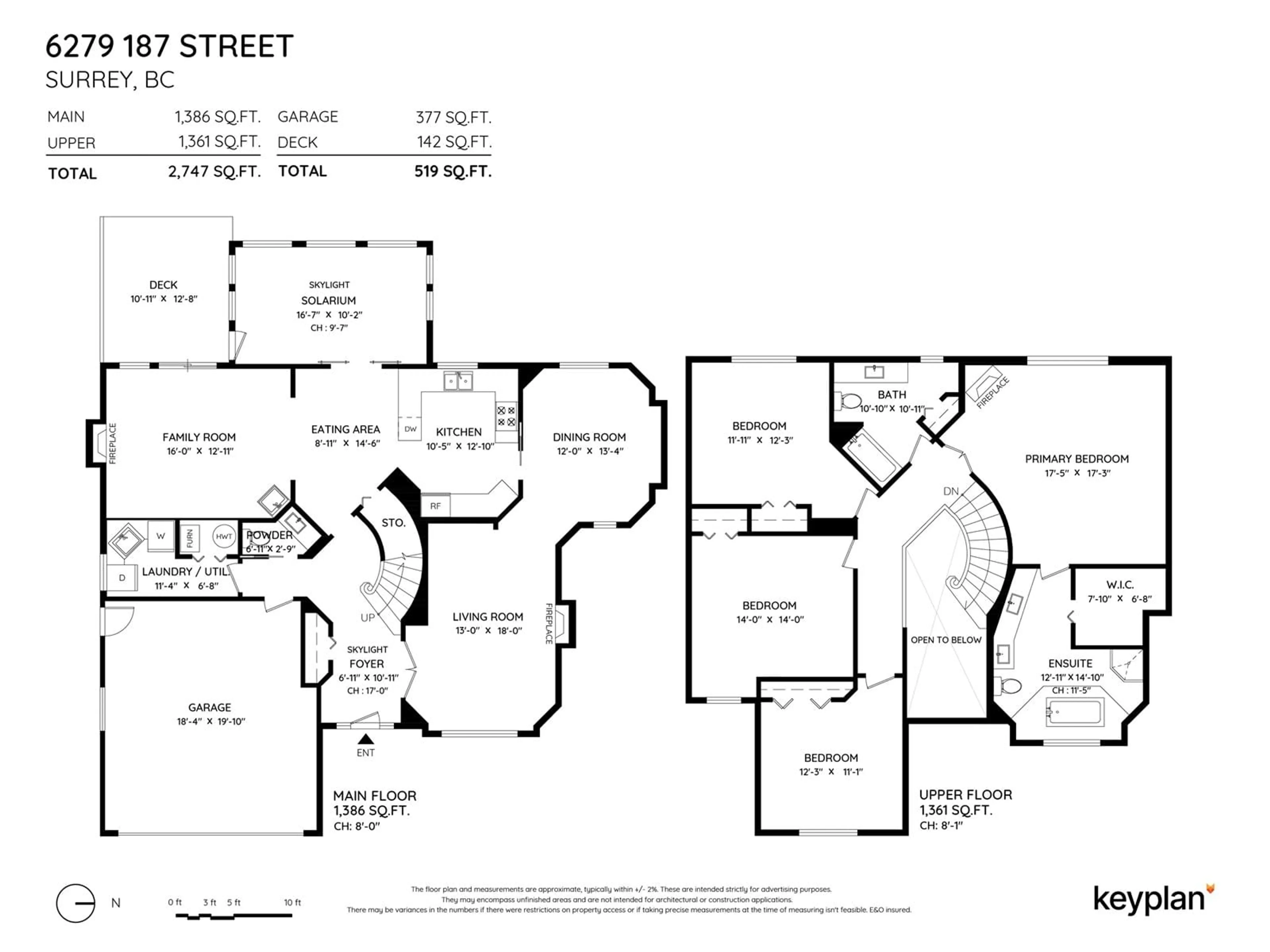 Floor plan for 6279 187, Surrey British Columbia V3S7N8