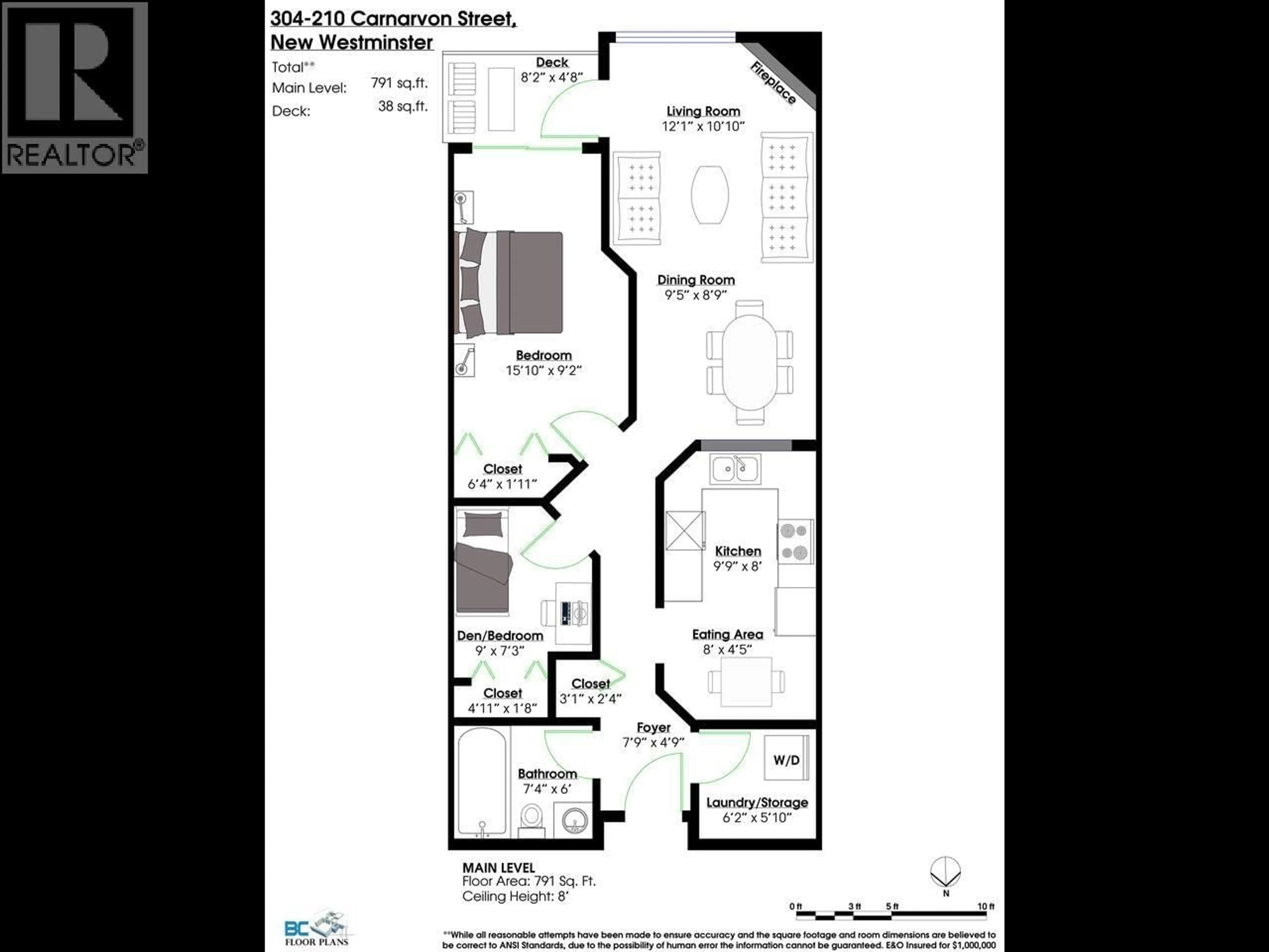 Floor plan for 304 - 210 CARNARVON STREET, New Westminster British Columbia V3L1B8