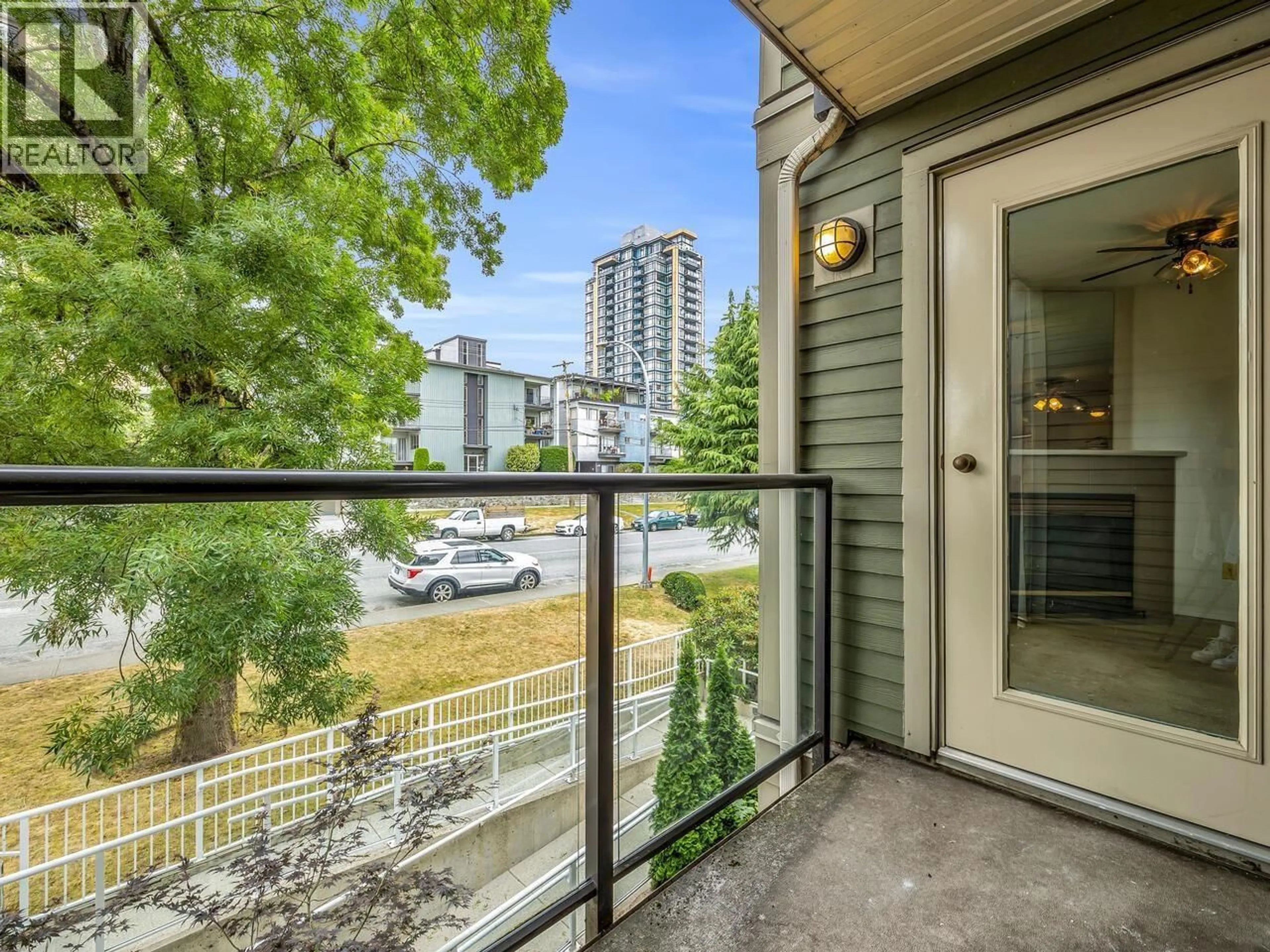 Balcony in the apartment, city buildings view from balcony for 304 - 210 CARNARVON STREET, New Westminster British Columbia V3L1B8