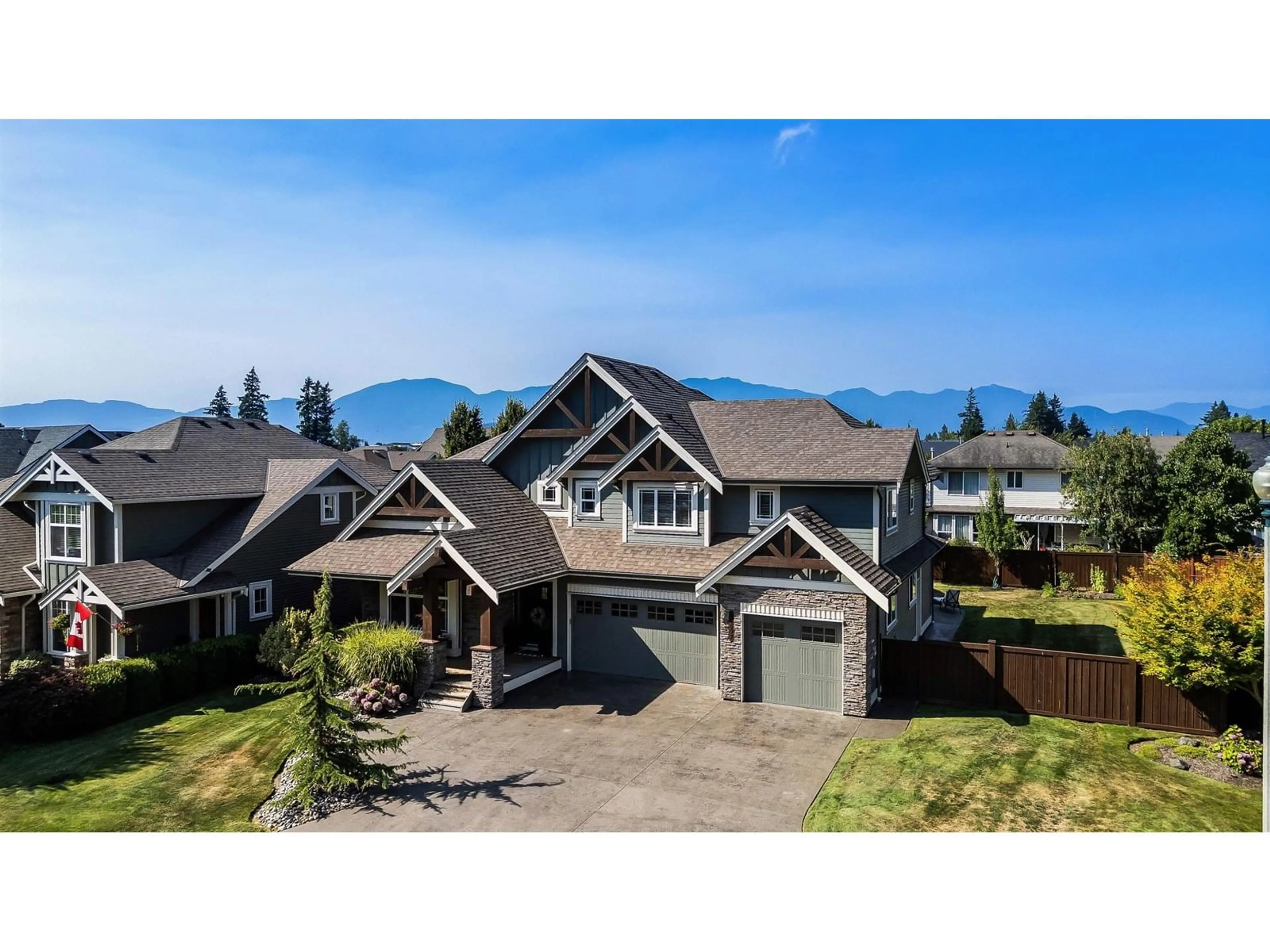 A pic from outside/outdoor area/front of a property/back of a property/a pic from drone, mountain view for 44597 MCLAREN DRIVE, Chilliwack British Columbia V2R0A4