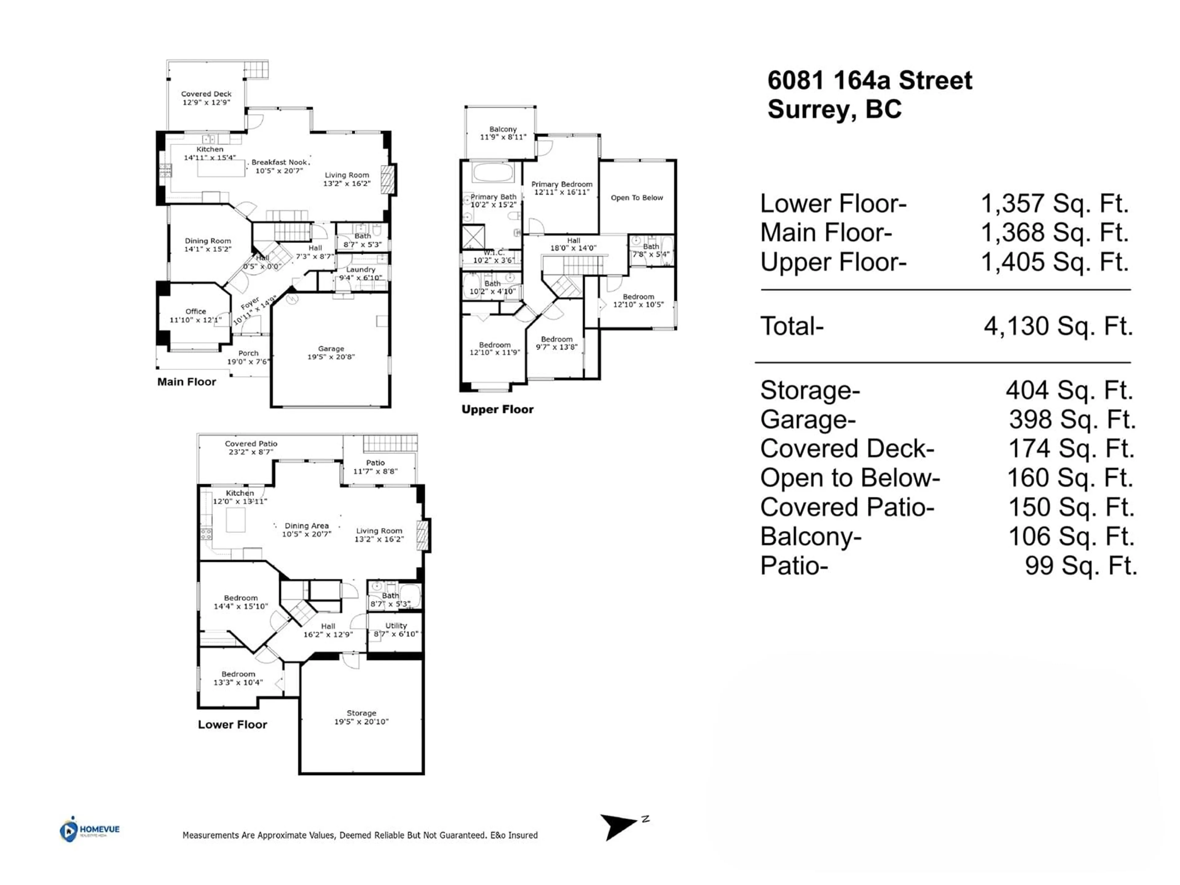 Floor plan for 6081 164A, Surrey British Columbia V3S3V8