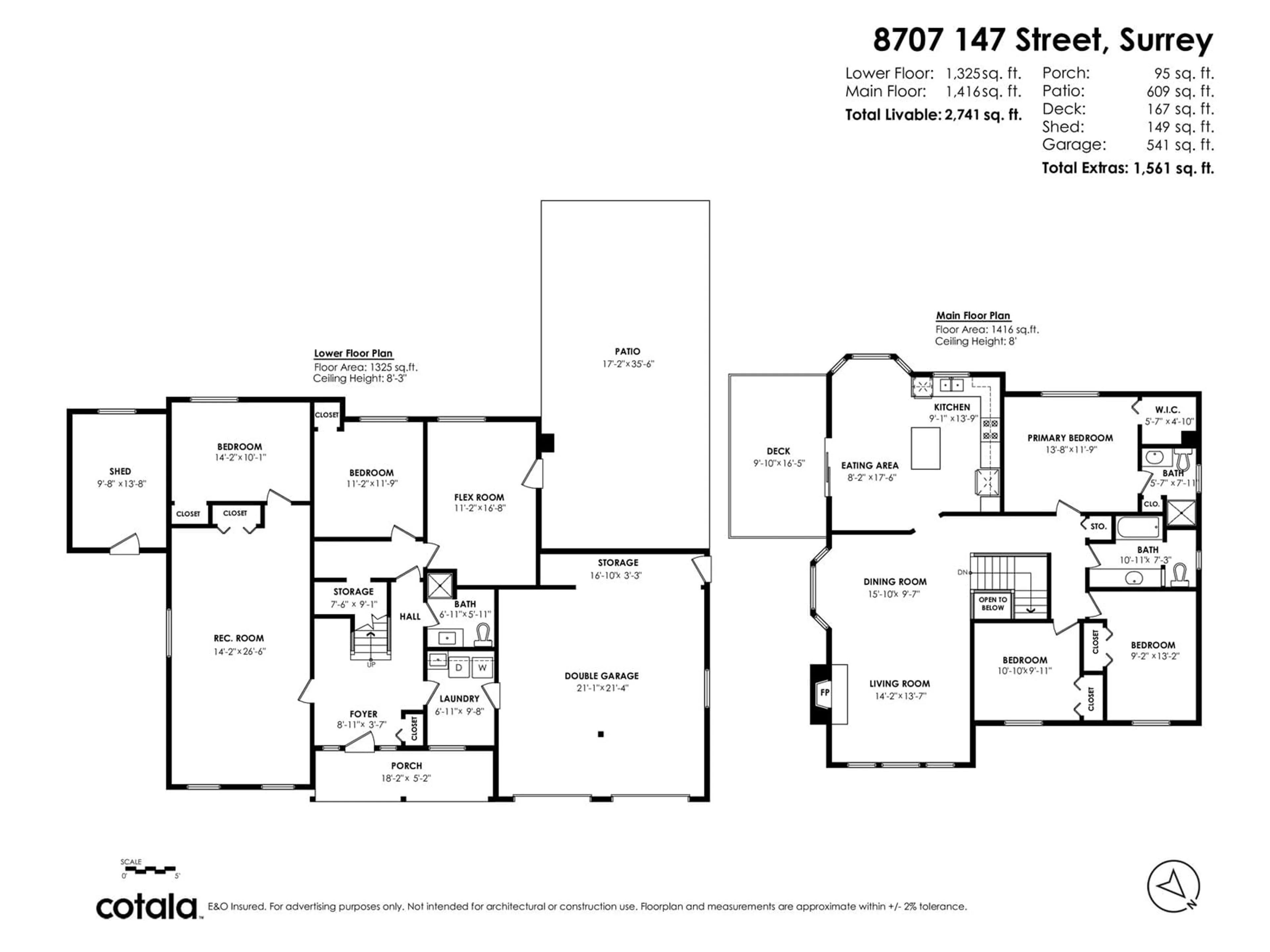 Floor plan for 8707 147, Surrey British Columbia V3S6L9