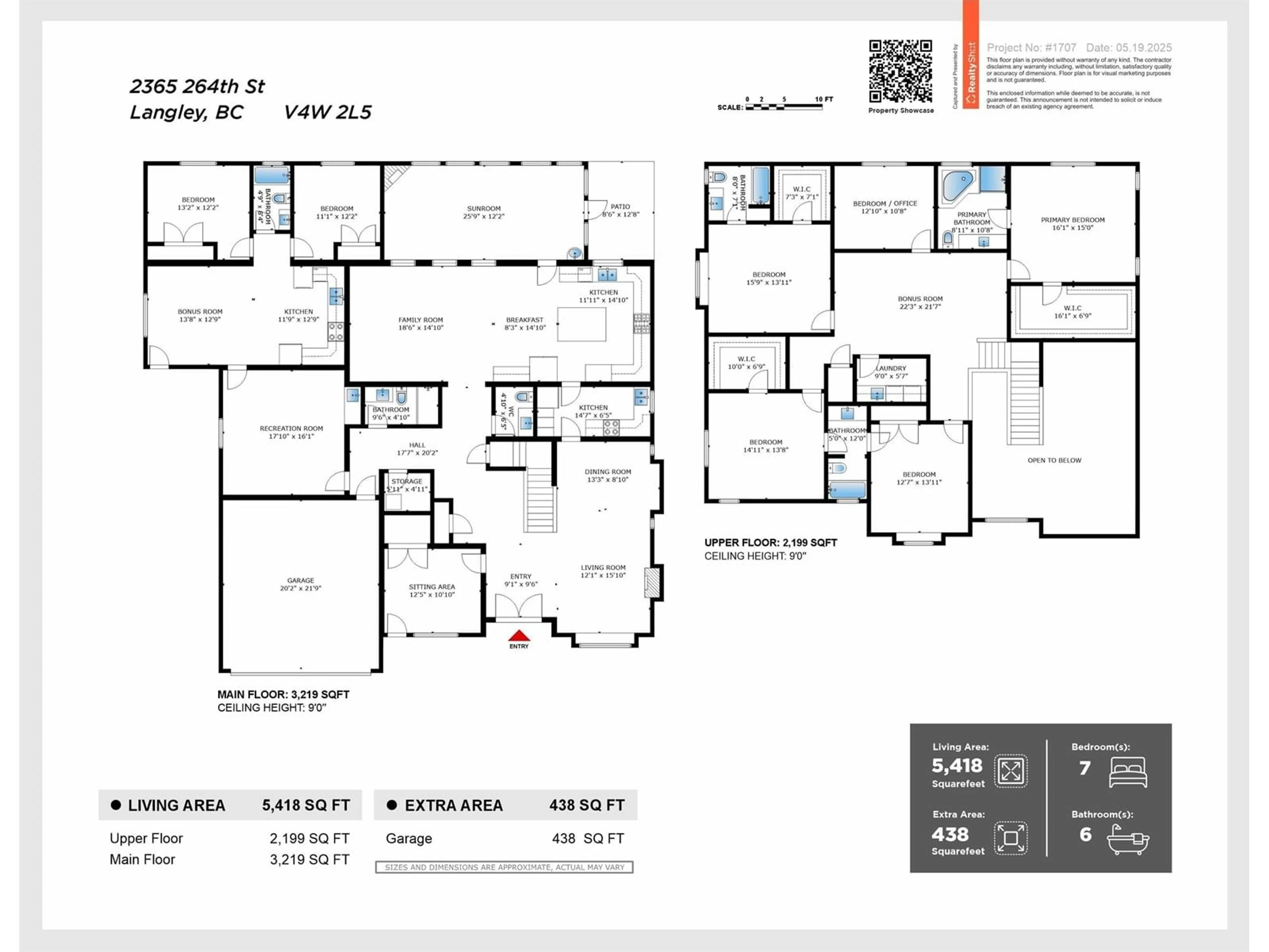 Floor plan for 2365 264, Langley British Columbia V2Z1L3