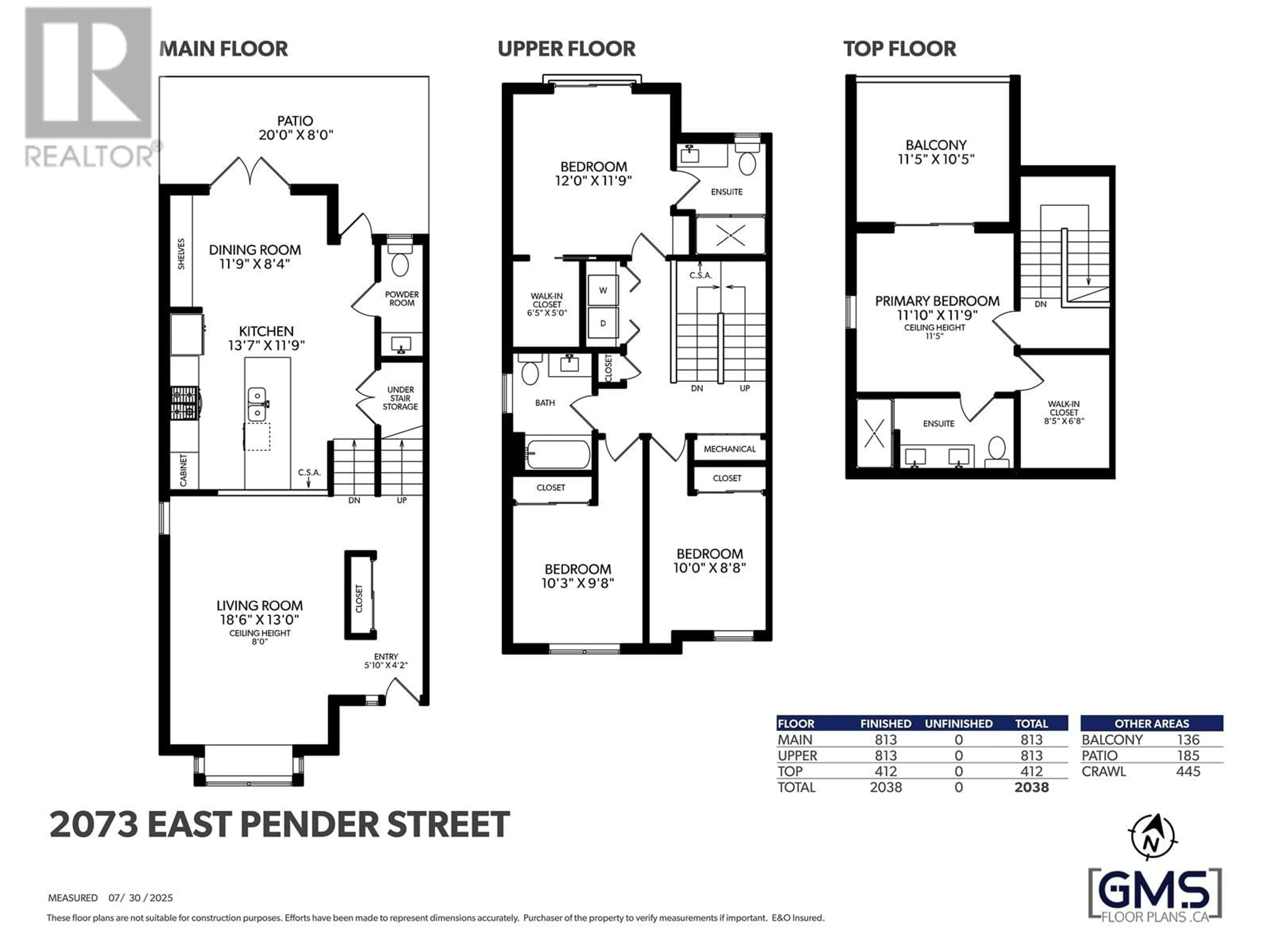Floor plan for 2073 PENDER STREET, Vancouver British Columbia V5L1X1