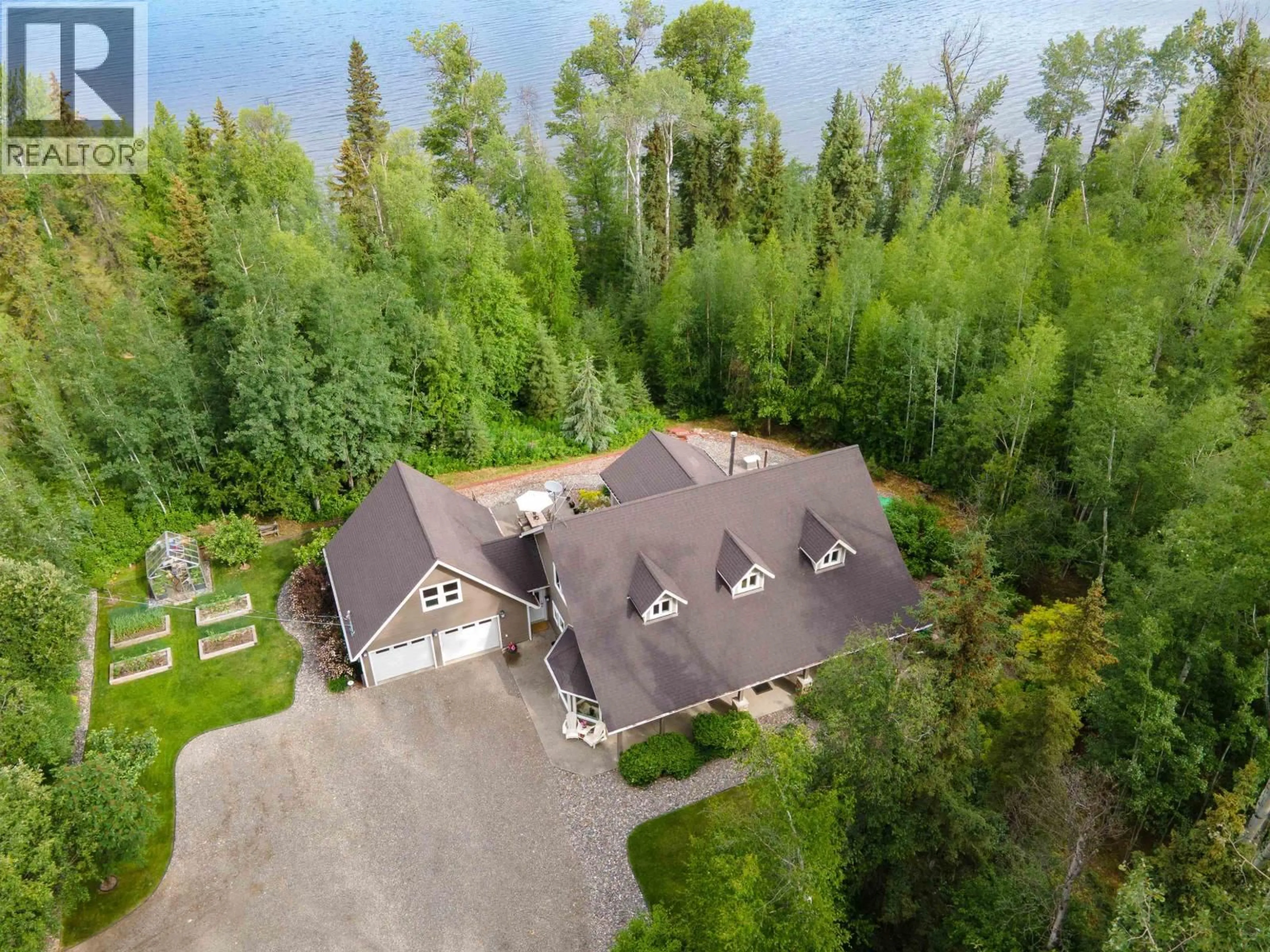 A pic from outside/outdoor area/front of a property/back of a property/a pic from drone, water/lake/river/ocean view for 4230 SOWCHEA ROAD, Fort St. James British Columbia V0J1P0