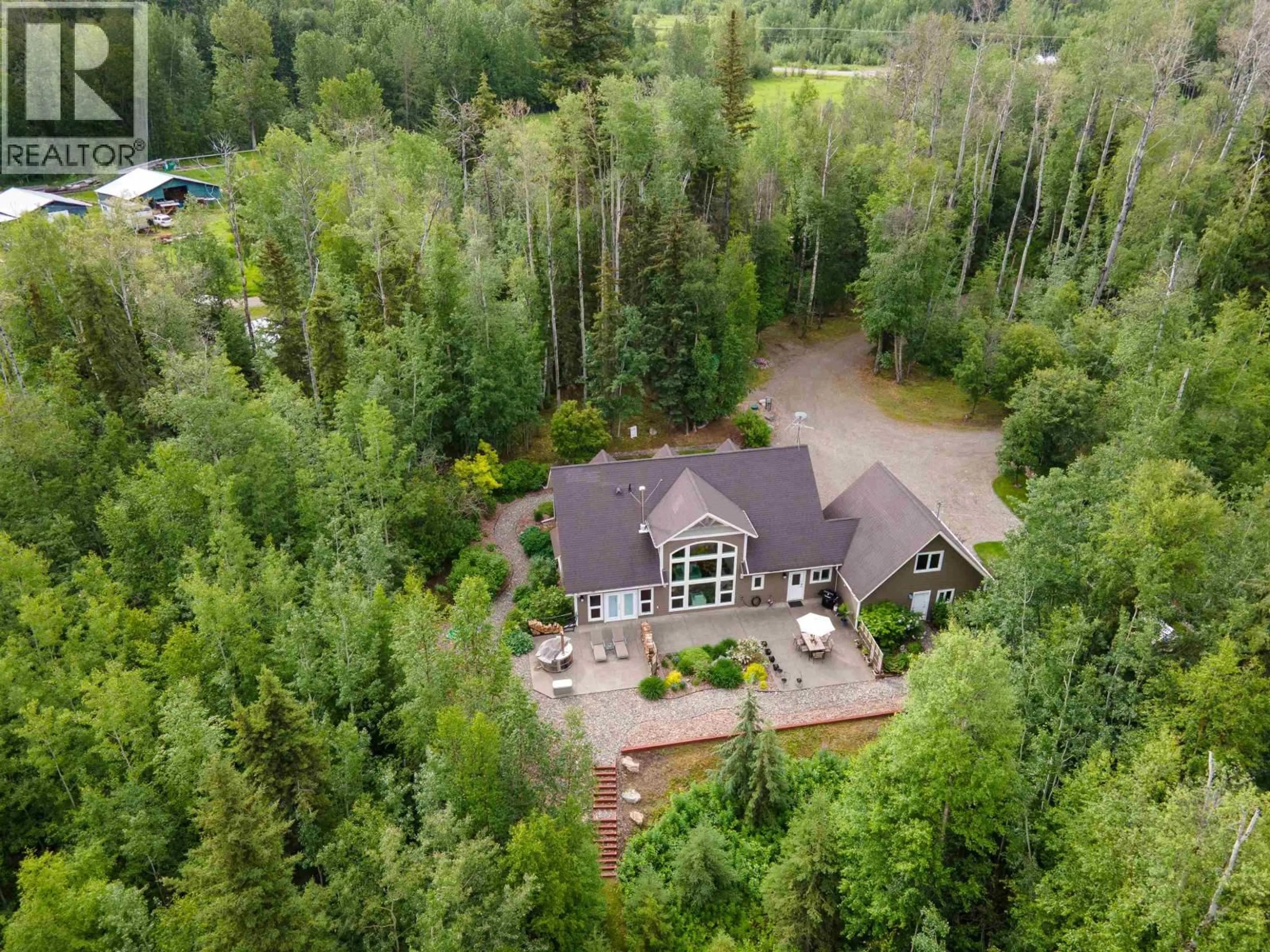 A pic from outside/outdoor area/front of a property/back of a property/a pic from drone, forest/trees view for 4230 SOWCHEA ROAD, Fort St. James British Columbia V0J1P0