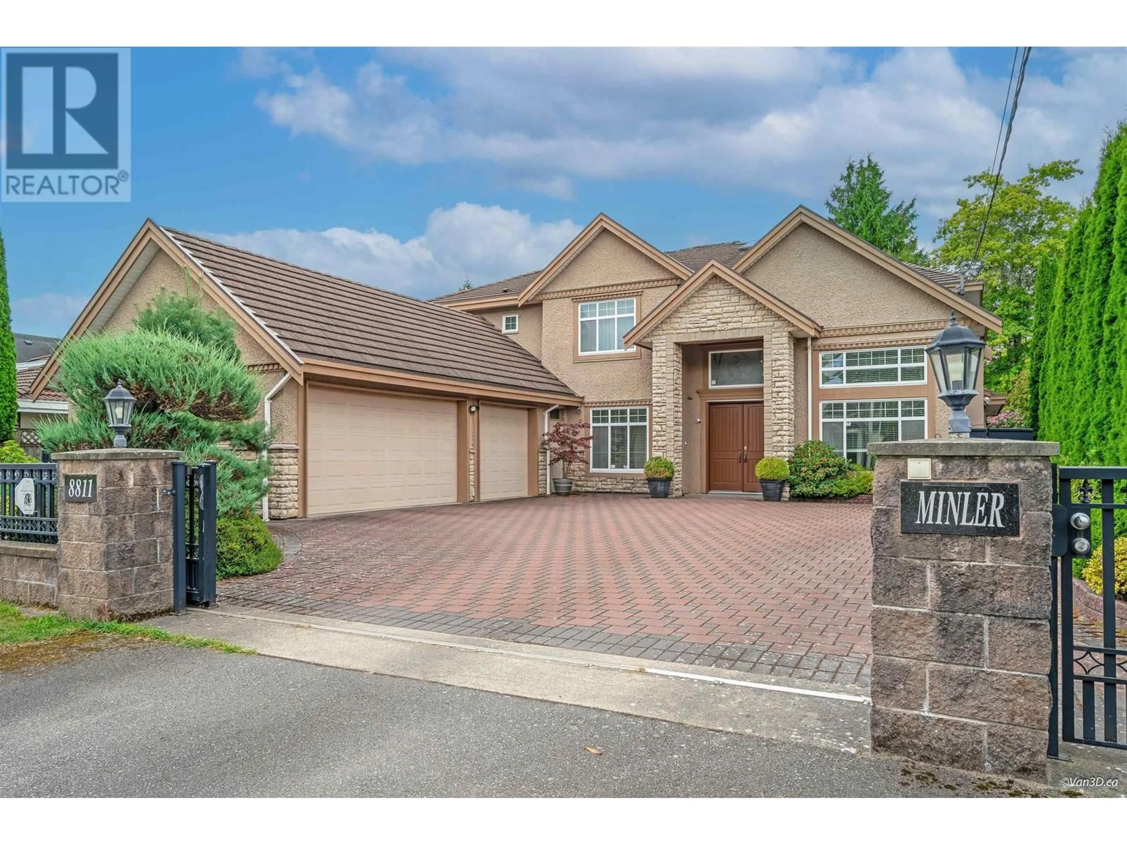 Home with brick exterior material, street for 8811 MINLER ROAD, Richmond British Columbia V7C3V1