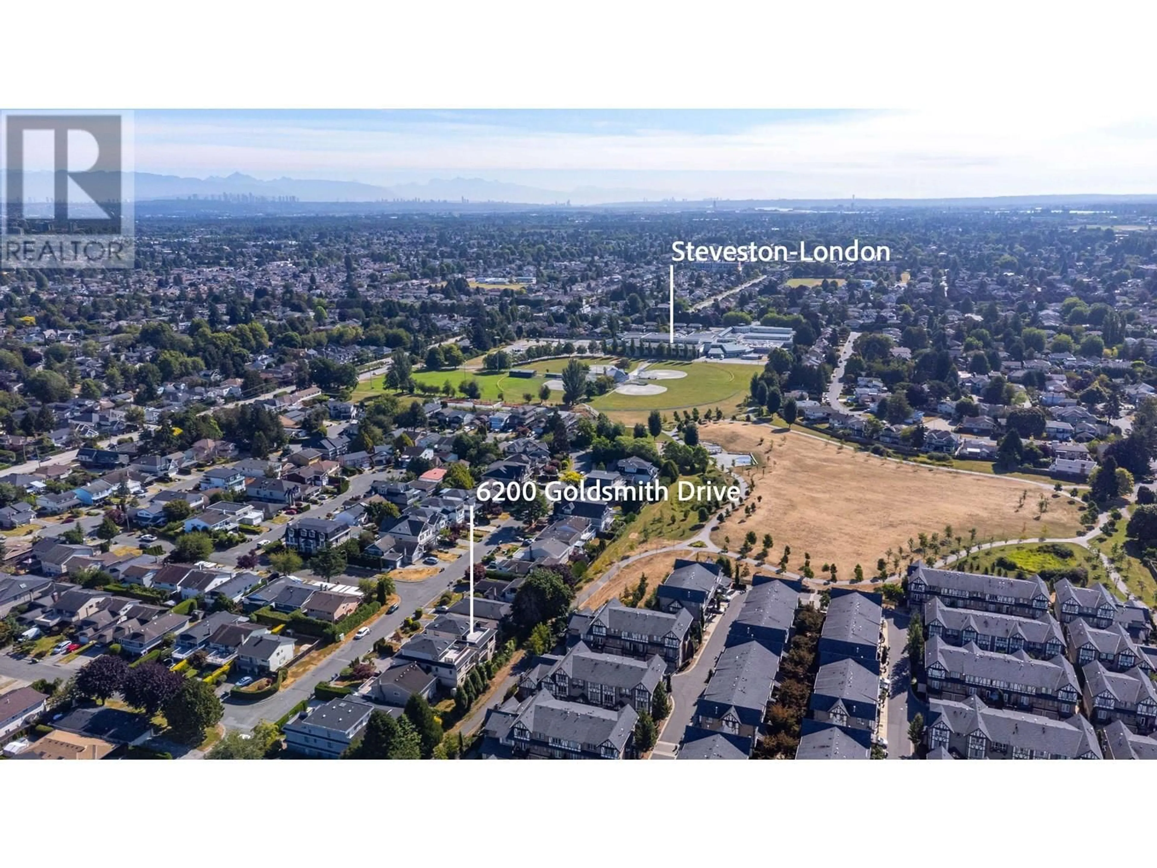 A pic from outside/outdoor area/front of a property/back of a property/a pic from drone, unknown for 6200 GOLDSMITH DRIVE, Richmond British Columbia V7E4G5