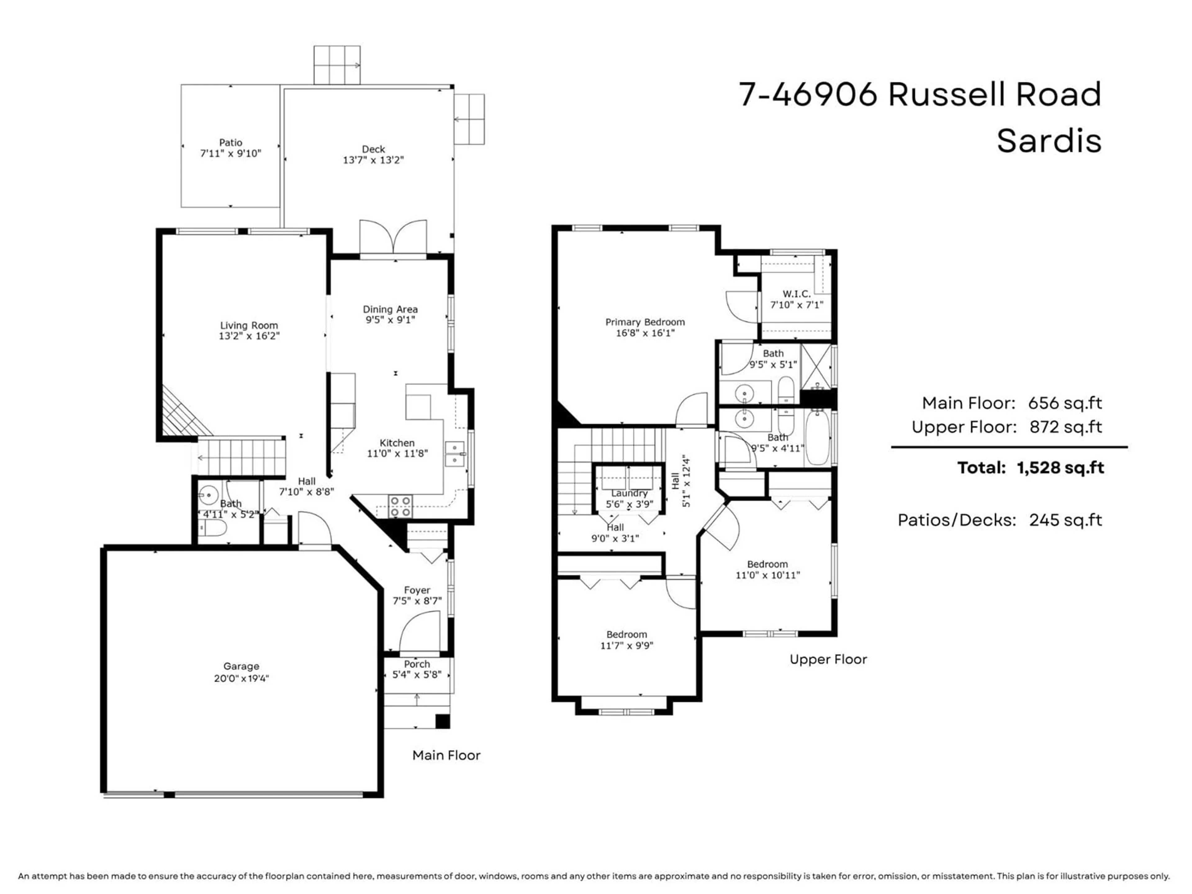 Floor plan for 7 - 46906 RUSSELL ROAD, Chilliwack British Columbia V2R5T3