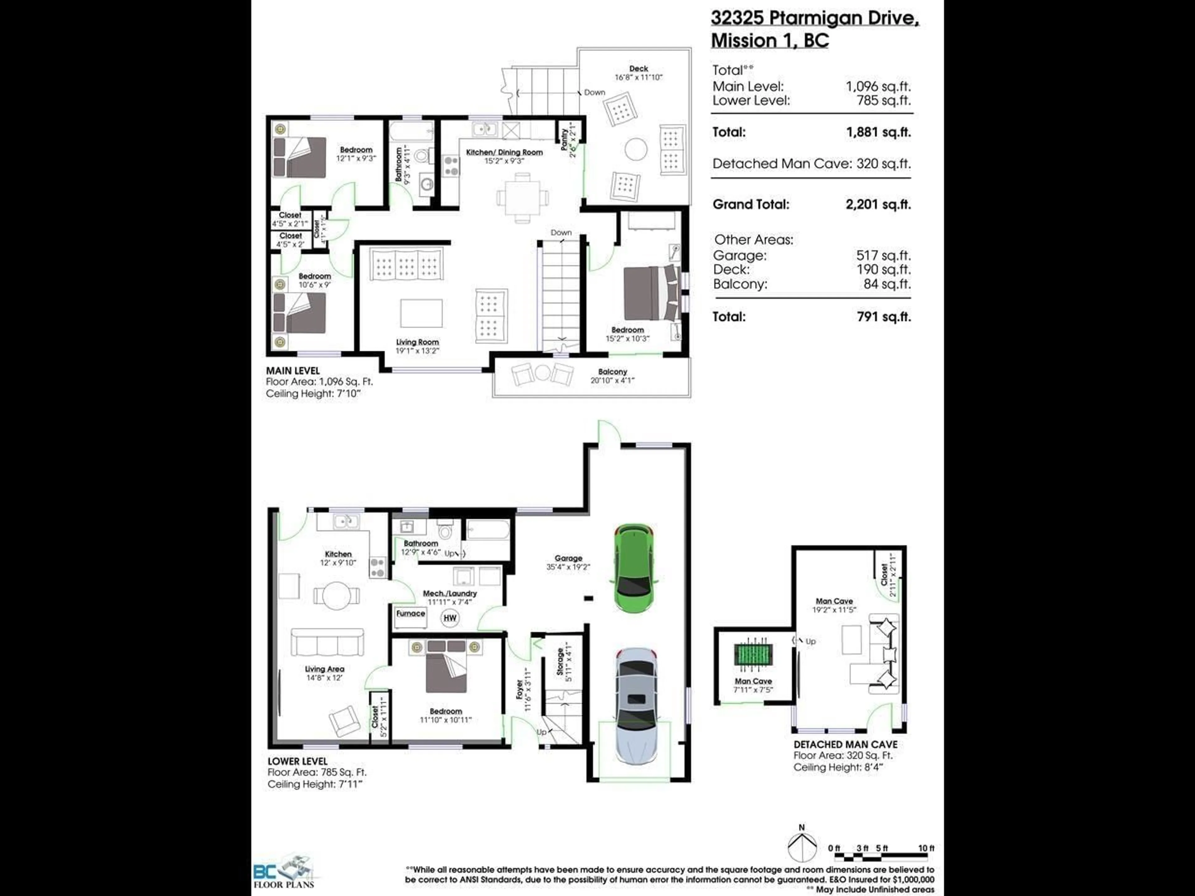 Floor plan for 32325 PTARMIGAN, Mission British Columbia V2V5K3
