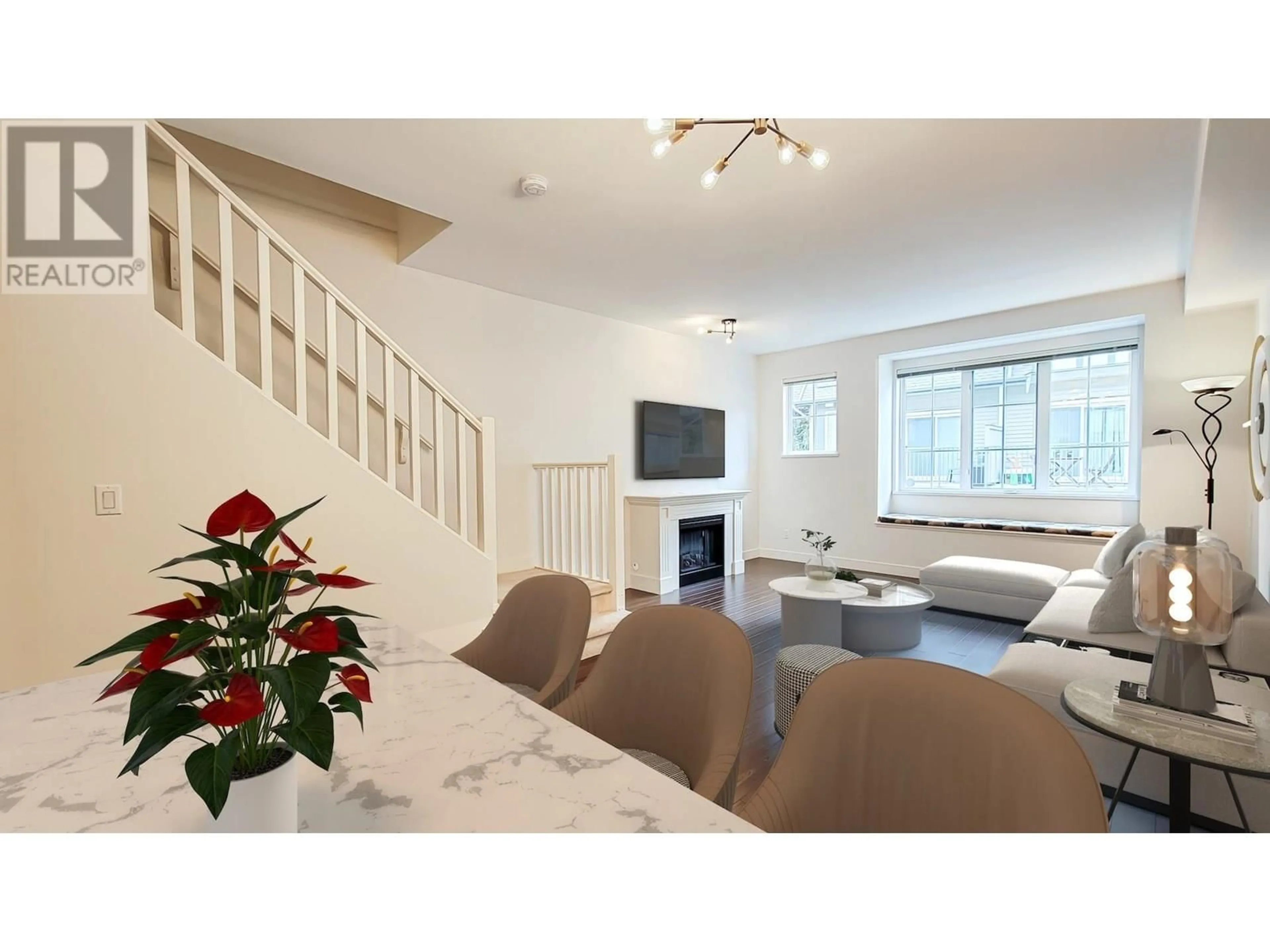 Living room with furniture, wood/laminate floor for 24 - 8533 CUMBERLAND PLACE, Burnaby British Columbia V3N5C1