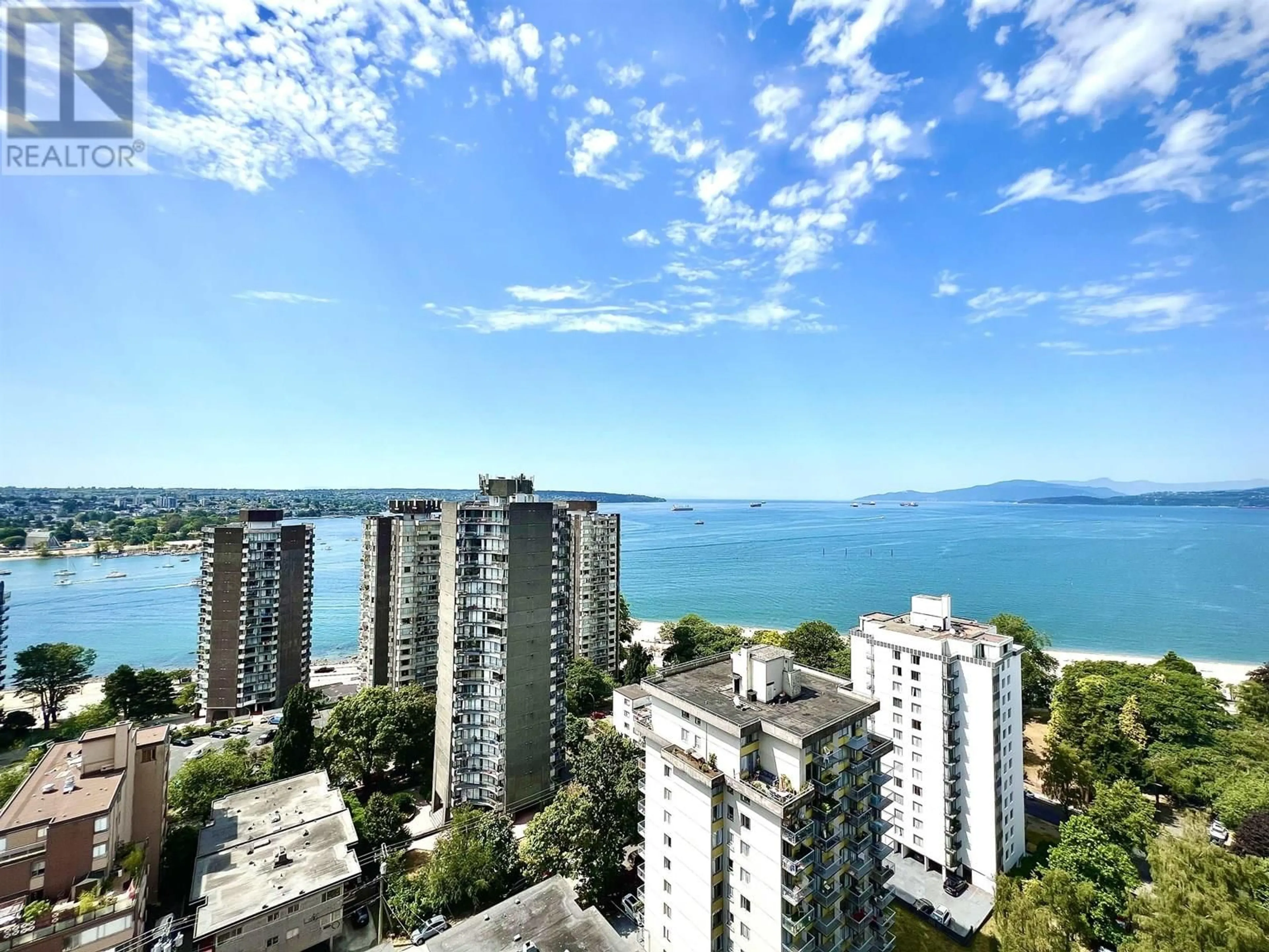 A pic from outside/outdoor area/front of a property/back of a property/a pic from drone, water/lake/river/ocean view for 2208 - 1251 CARDERO STREET, Vancouver British Columbia V6G2H9