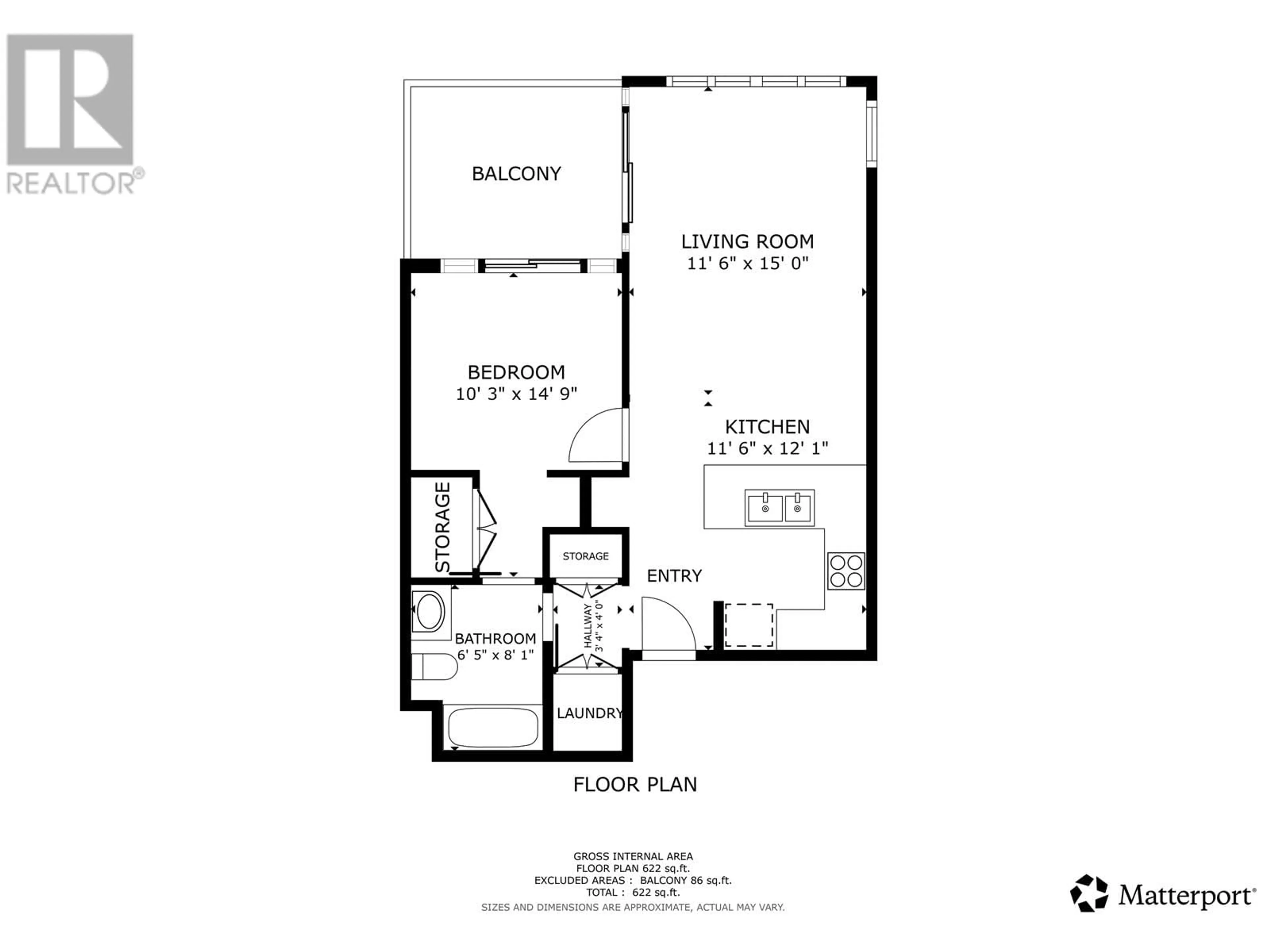 Floor plan for 801 - 958 RIDGEWAY AVENUE, Coquitlam British Columbia V3K0C5