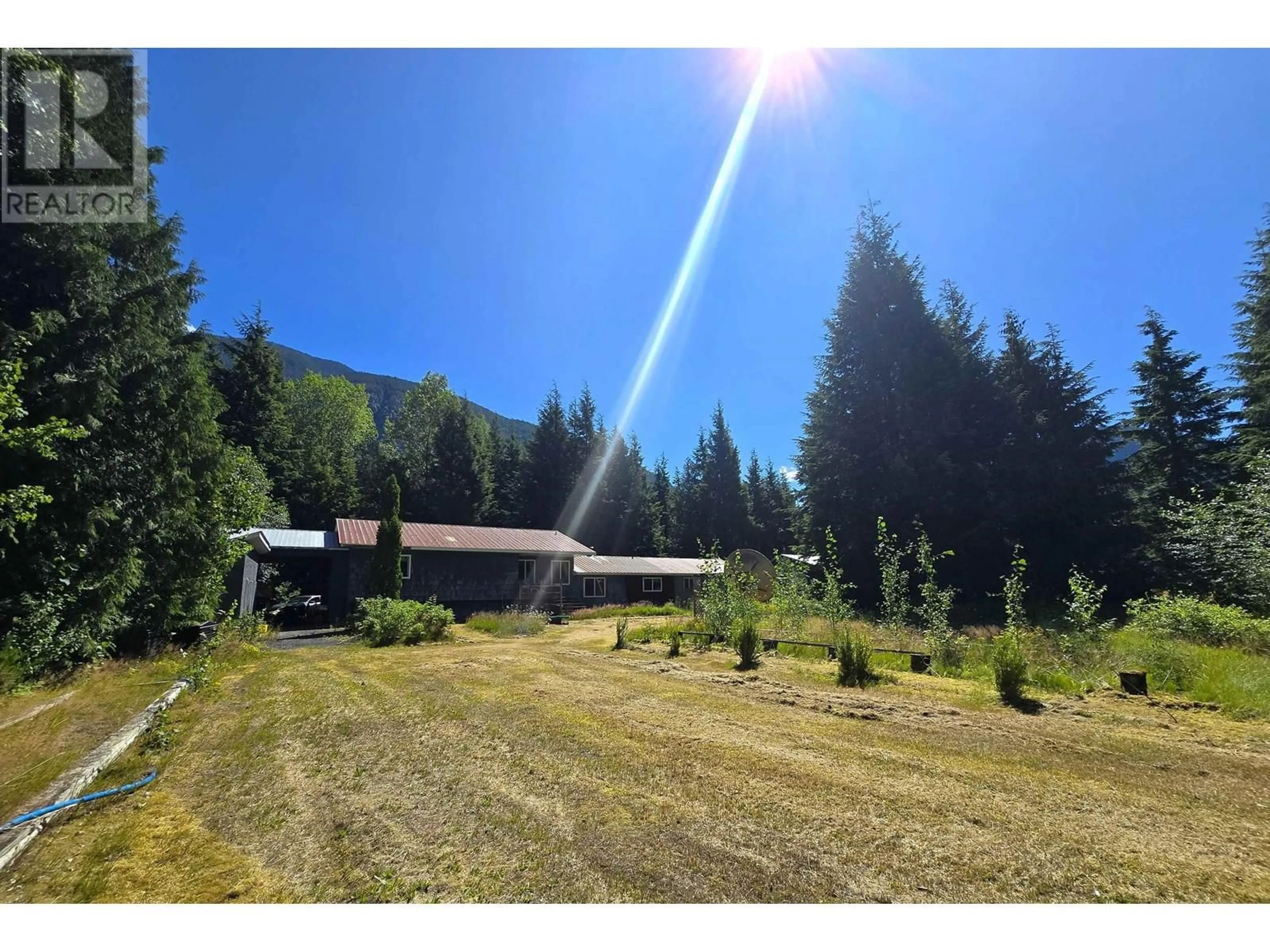 A pic from outside/outdoor area/front of a property/back of a property/a pic from drone, forest/trees view for 205 OLD LAKELSE LAKE DRIVE, Terrace British Columbia V8G0G5