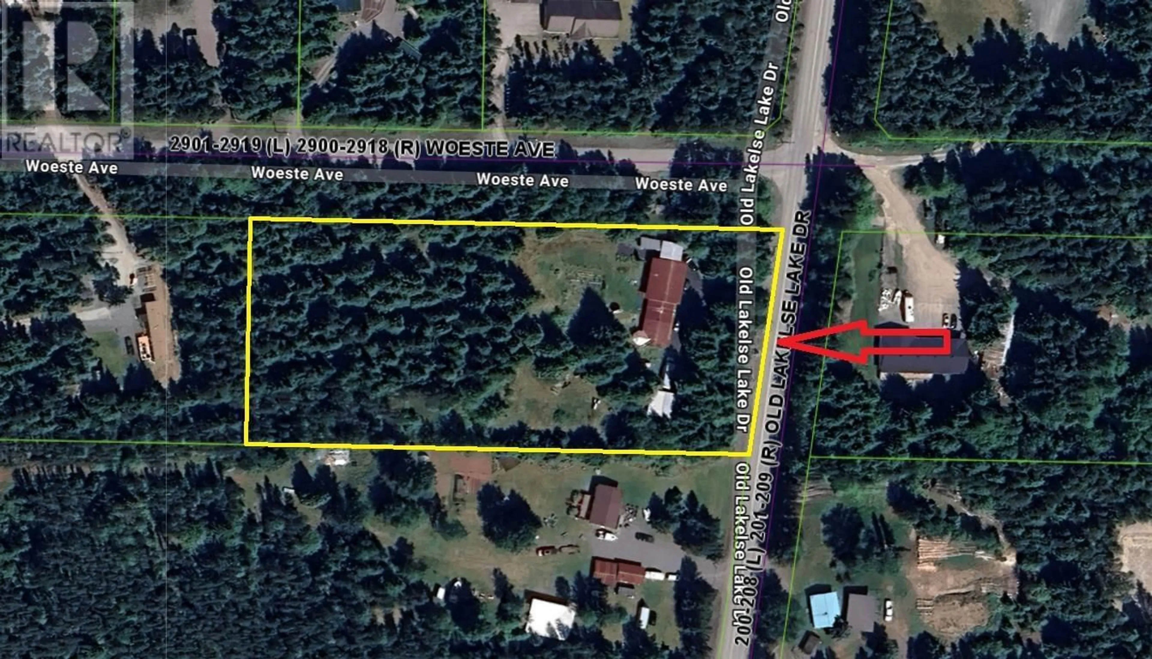 A pic from outside/outdoor area/front of a property/back of a property/a pic from drone, street for 205 OLD LAKELSE LAKE DRIVE, Terrace British Columbia V8G0G5