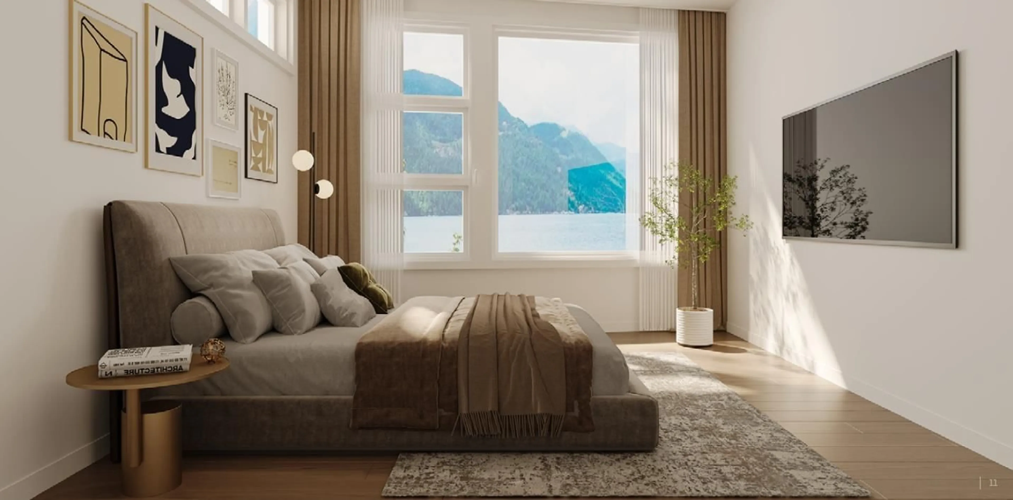 Bedroom with bed, unknown for 108 - 555 LILLOOET AVENUE, Harrison Hot Springs British Columbia V0M1K0