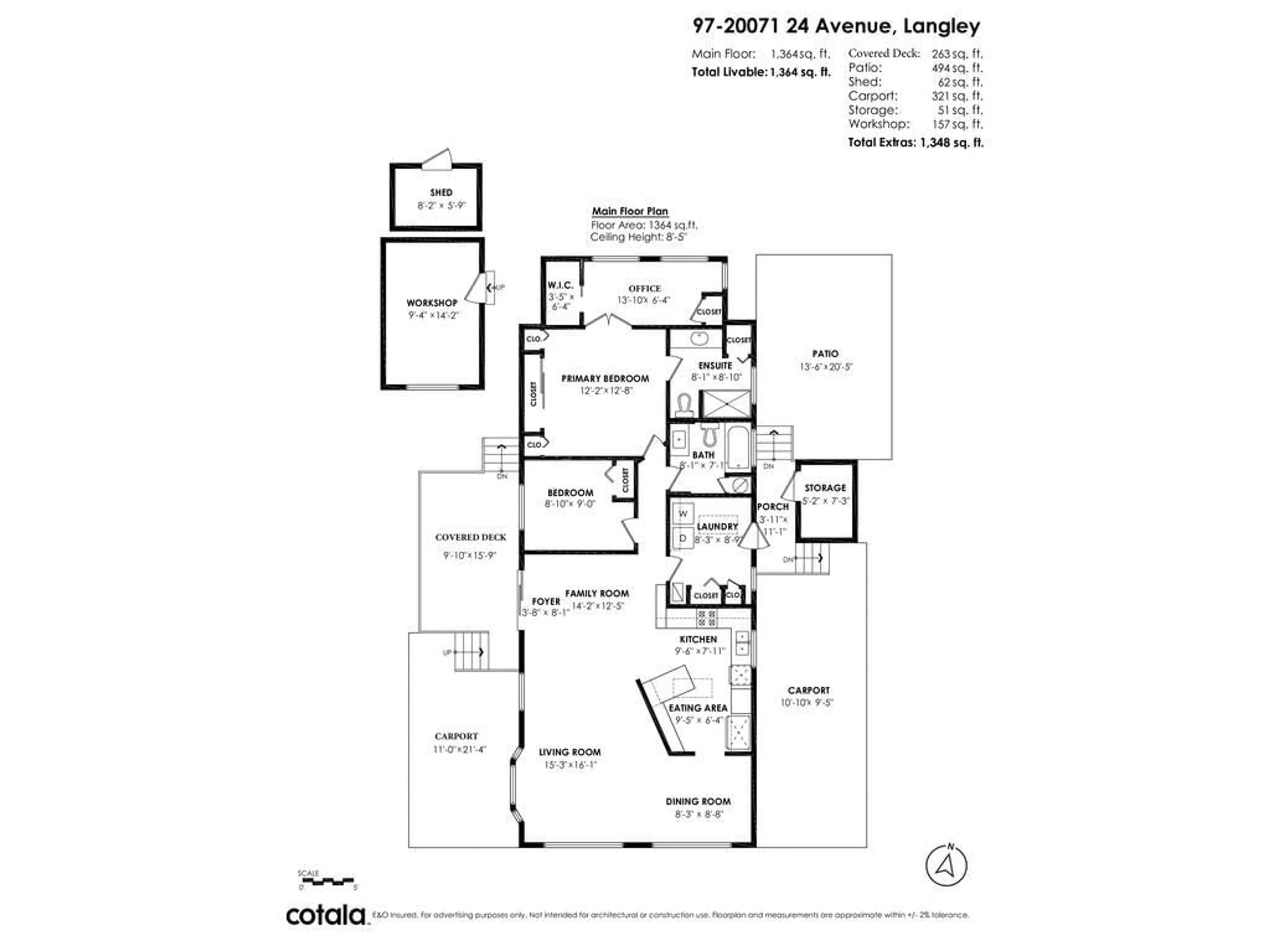 Floor plan for 97 - 20071 24, Langley British Columbia V2Z2A1