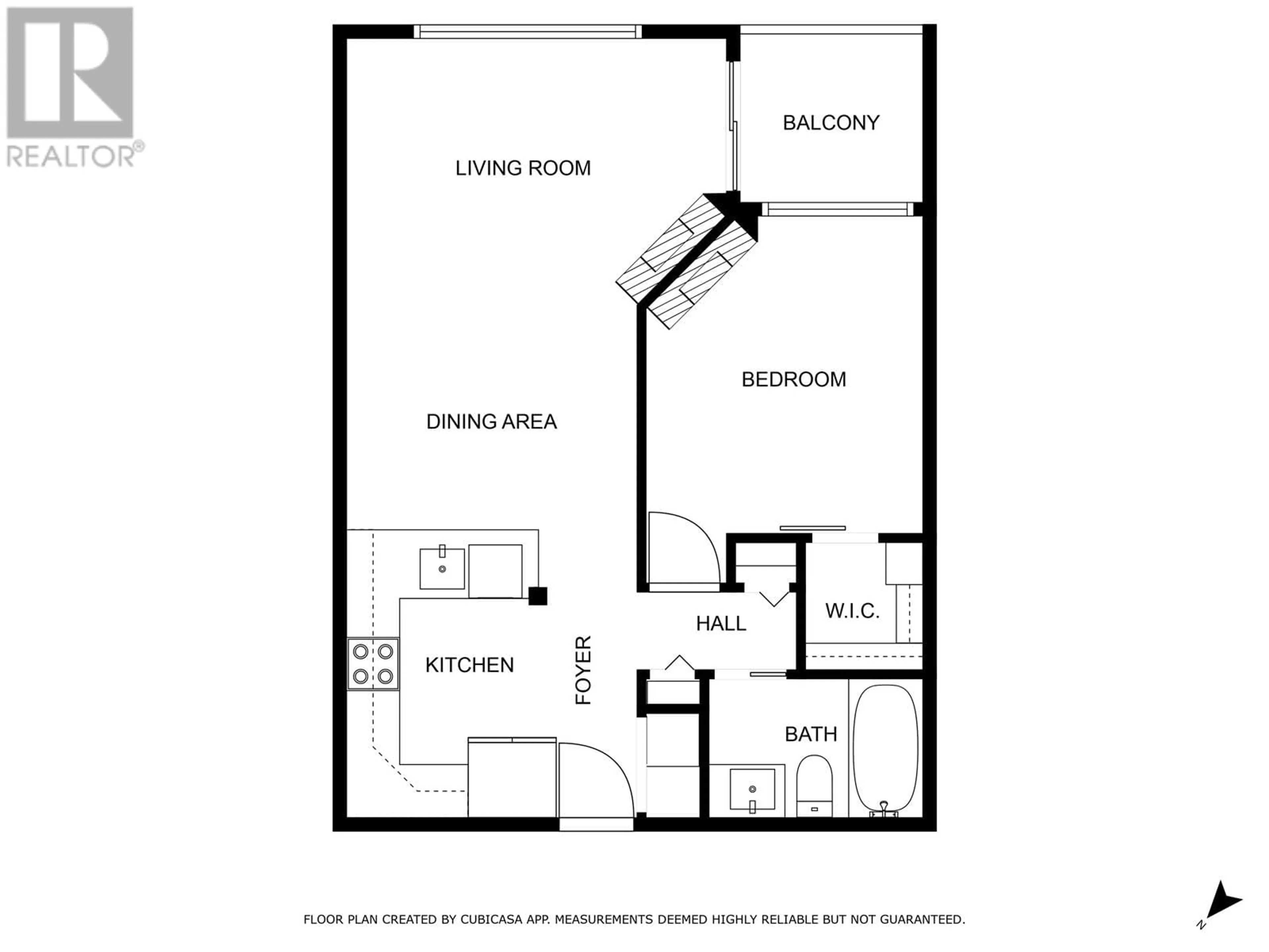 Floor plan for 307 - 1345 COMOX STREET, Vancouver British Columbia V6E4E4