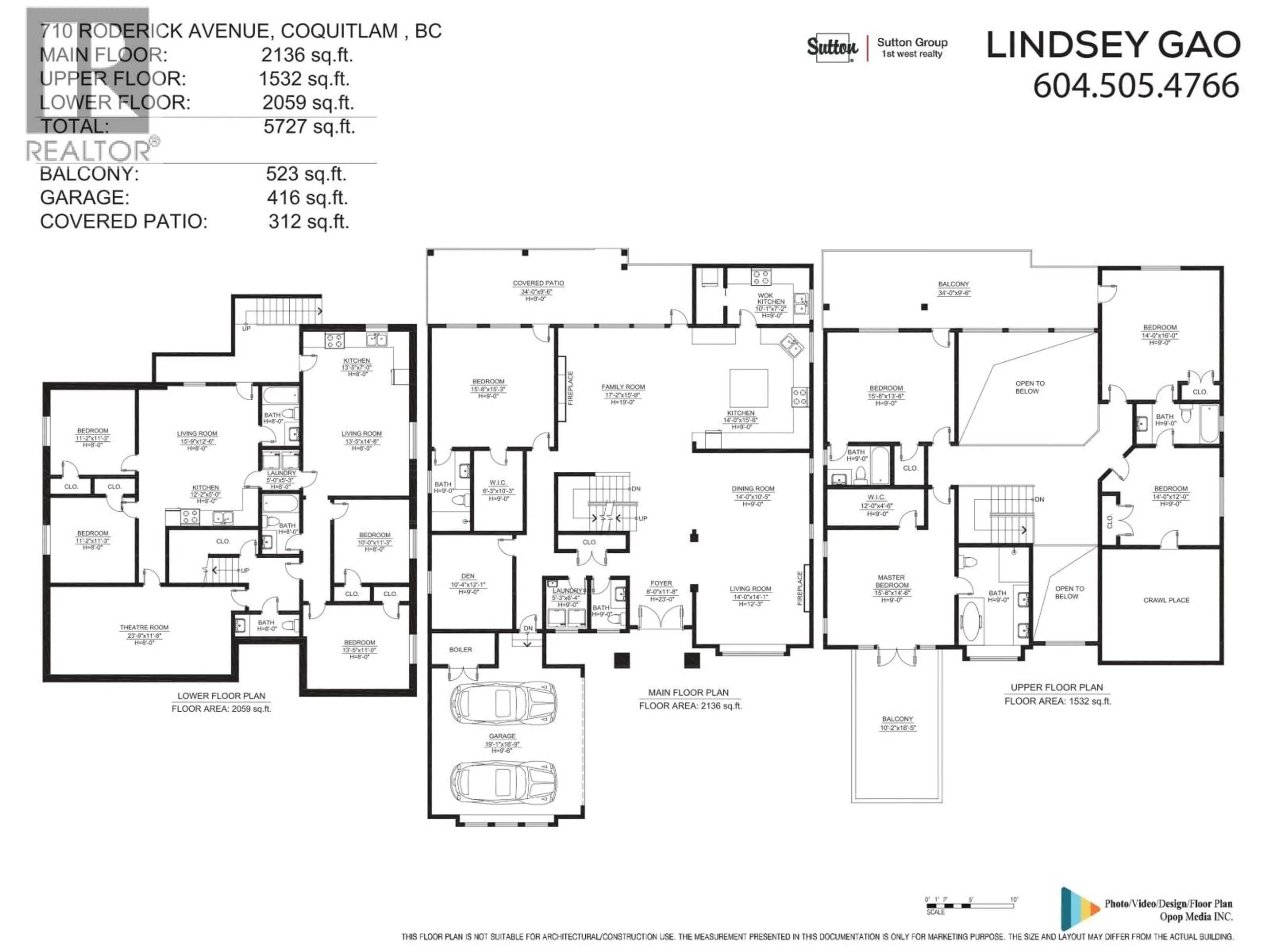 Floor plan for 710 RODERICK AVENUE, Coquitlam British Columbia V3K1P5