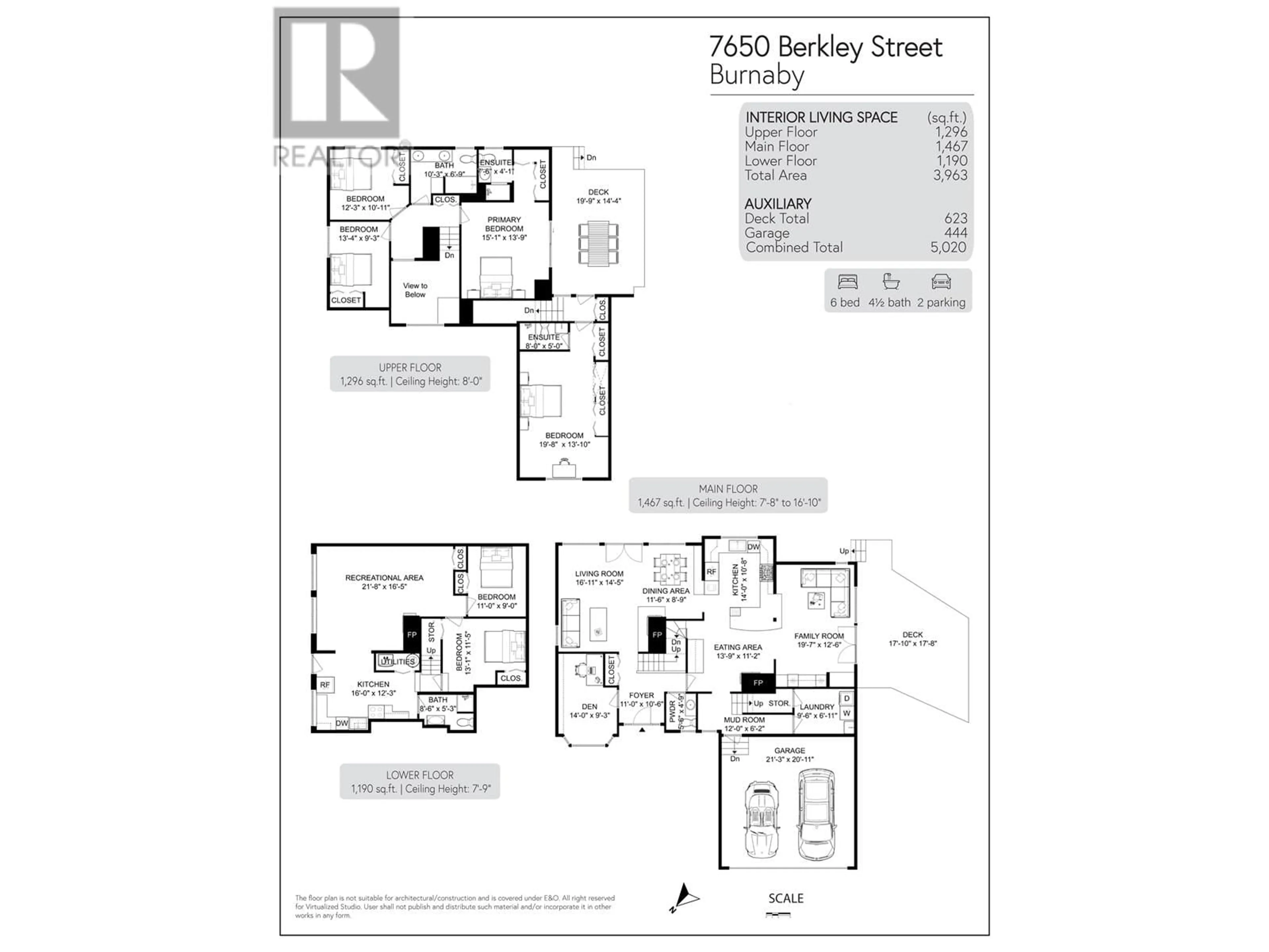 Floor plan for 7650 BERKLEY STREET, Burnaby British Columbia V5E4A7