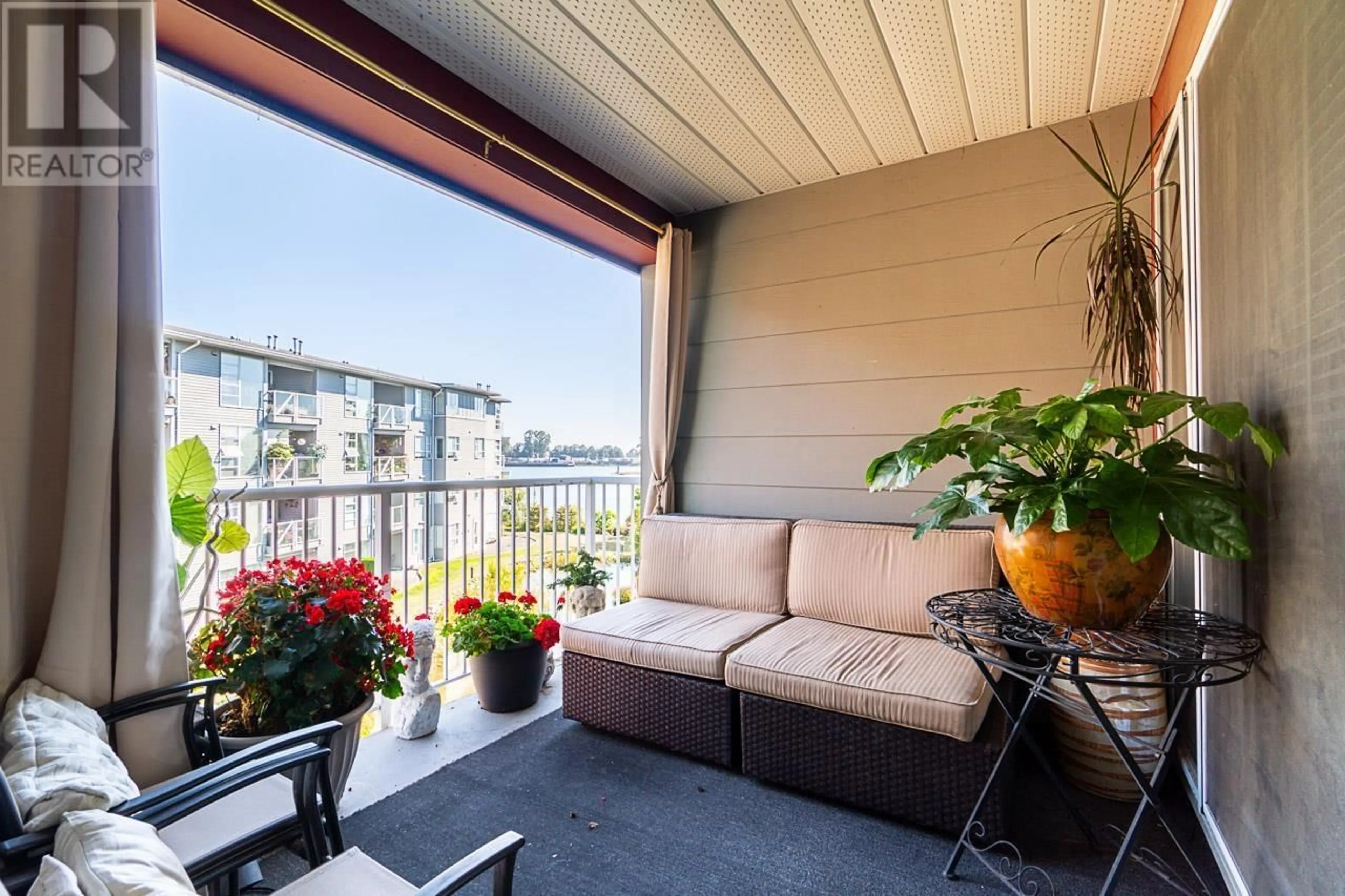 Balcony in the apartment, water/lake/river/ocean view for 310 - 1820 KENT AVENUE SOUTH AVENUE, Vancouver British Columbia V5P2S7