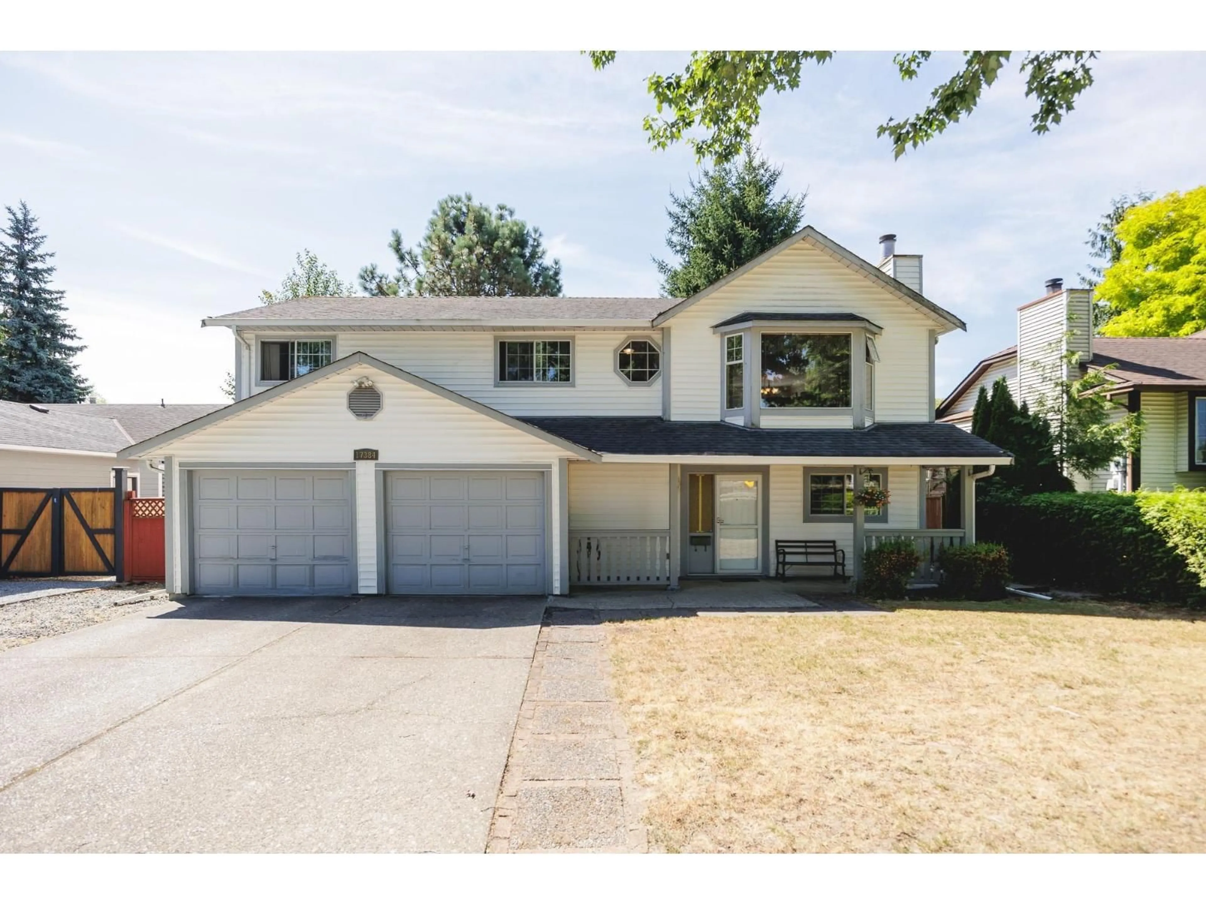 Home with vinyl exterior material, street for 17384 61A, Surrey British Columbia V3S6Y2