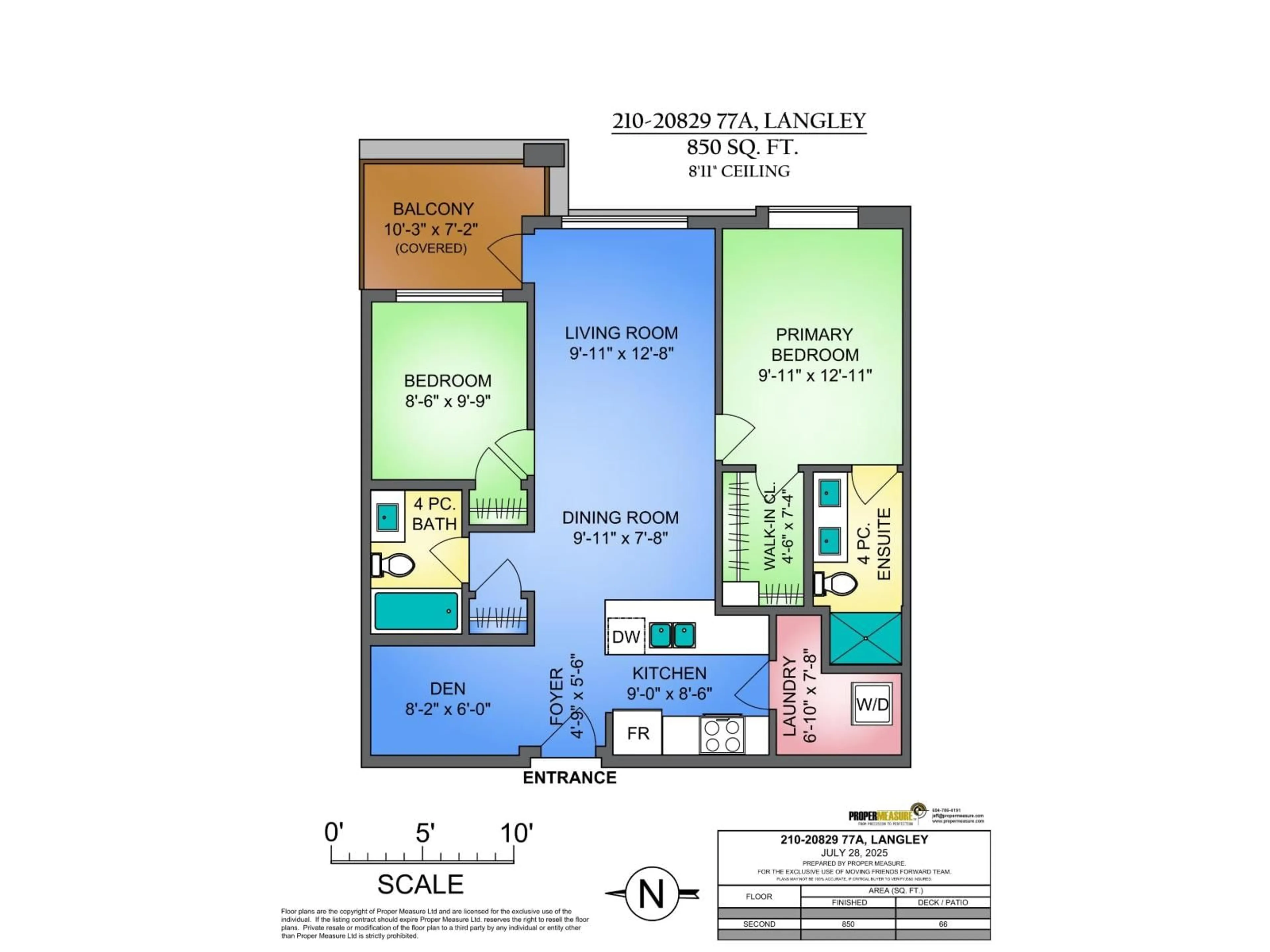 Floor plan for 210 - 20829 77A, Langley British Columbia V2Y0W7
