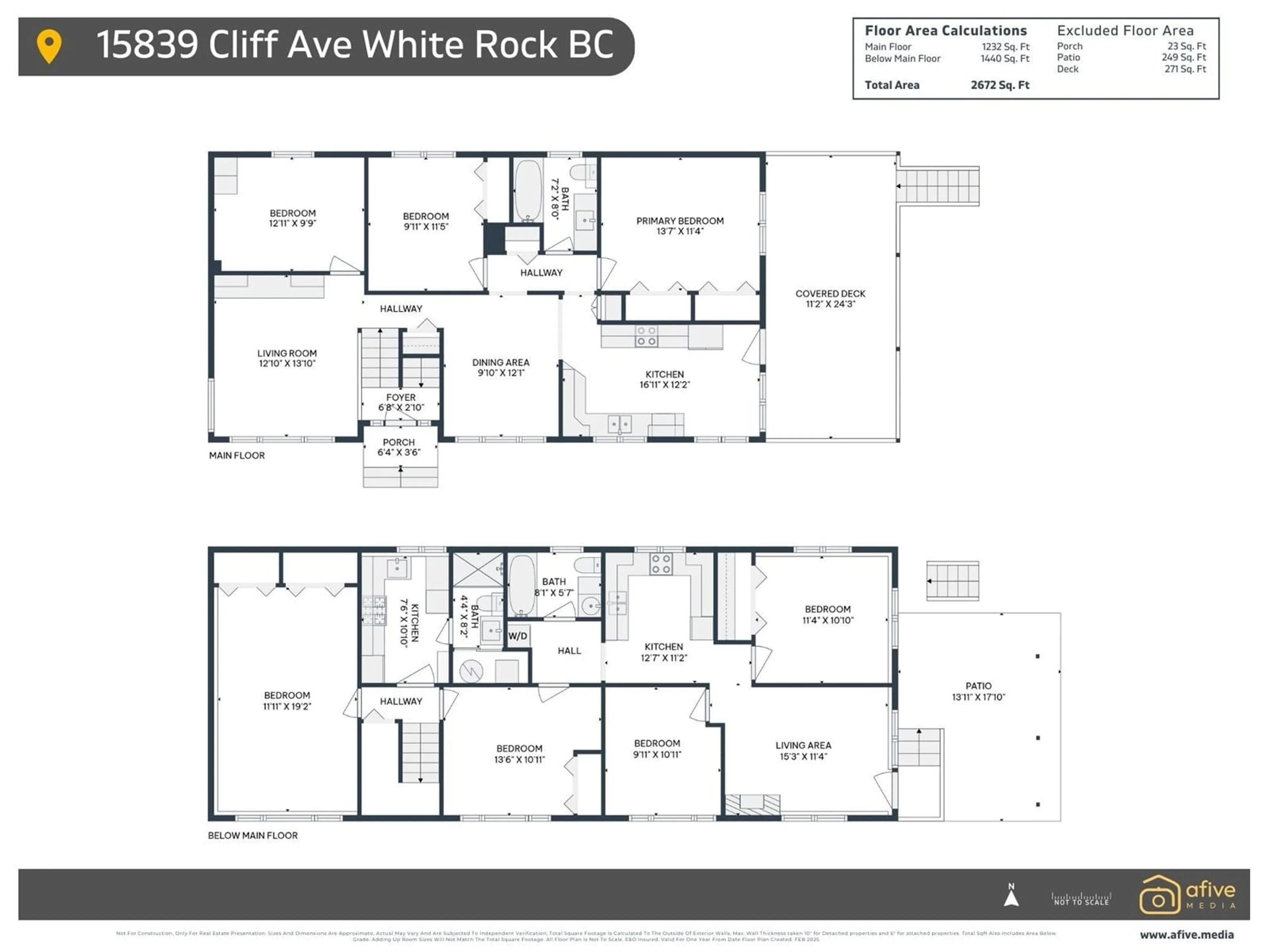 Floor plan for 15839 CLIFF, White Rock British Columbia V4B1W7