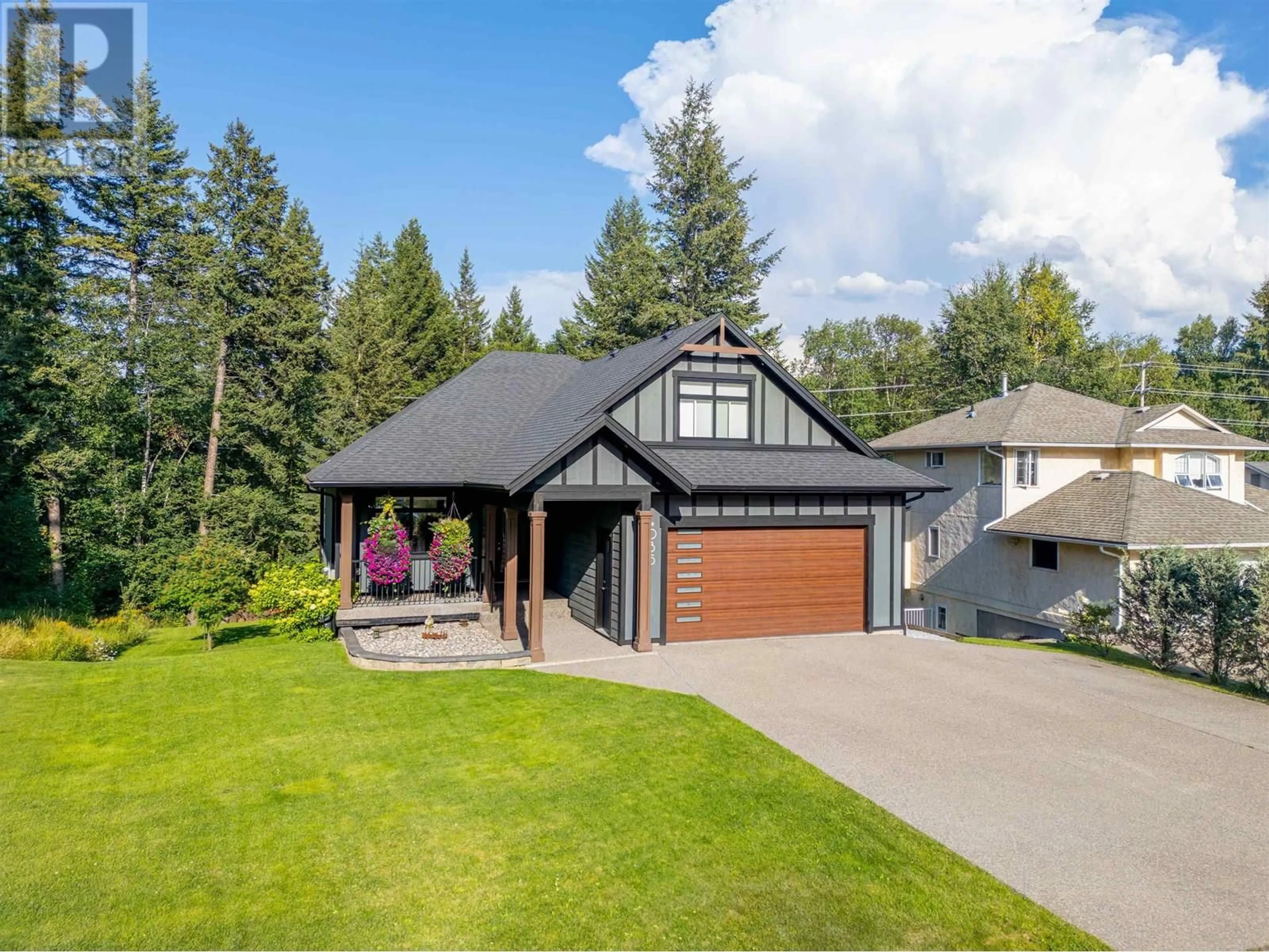 Home with vinyl exterior material, street for 4086 PRUDENTE PLACE, Prince George British Columbia V2N5K5